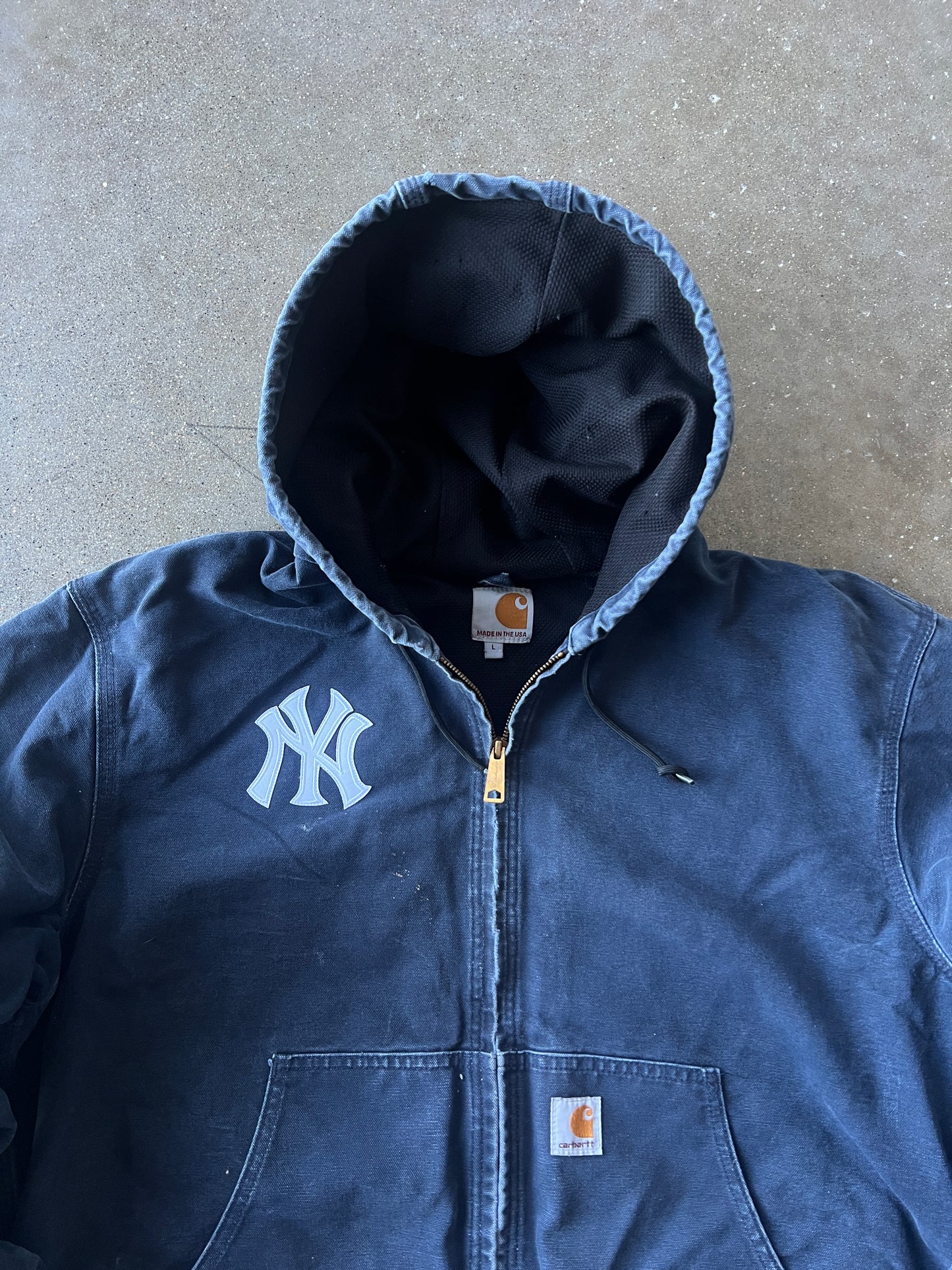 Vintage Faded Blue NY Carhartt Jacket - L