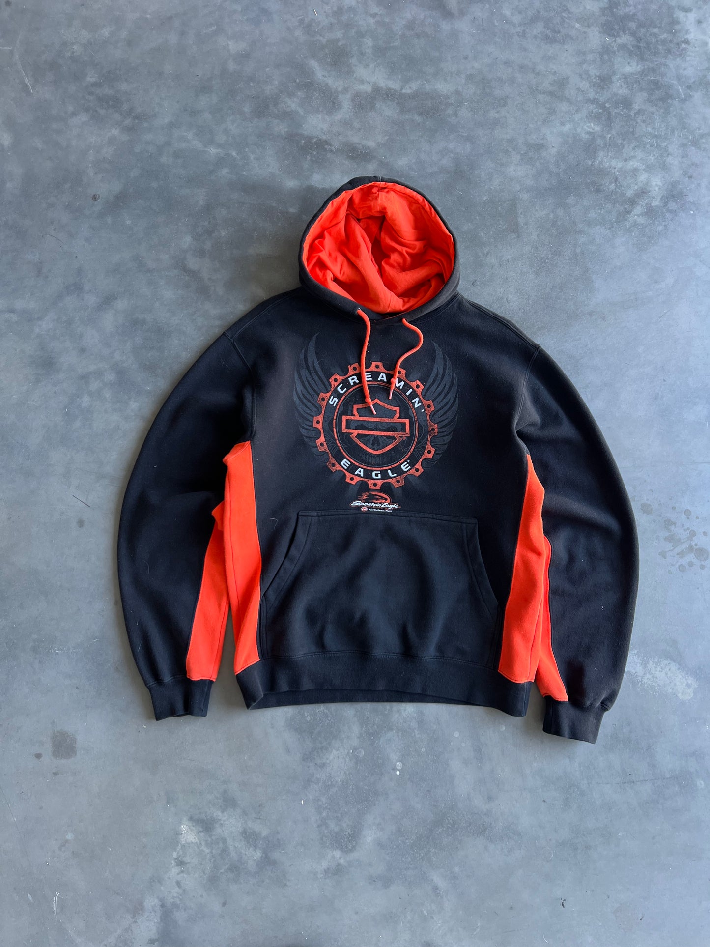 Vintage Black Harley Davidson Hoodie - S