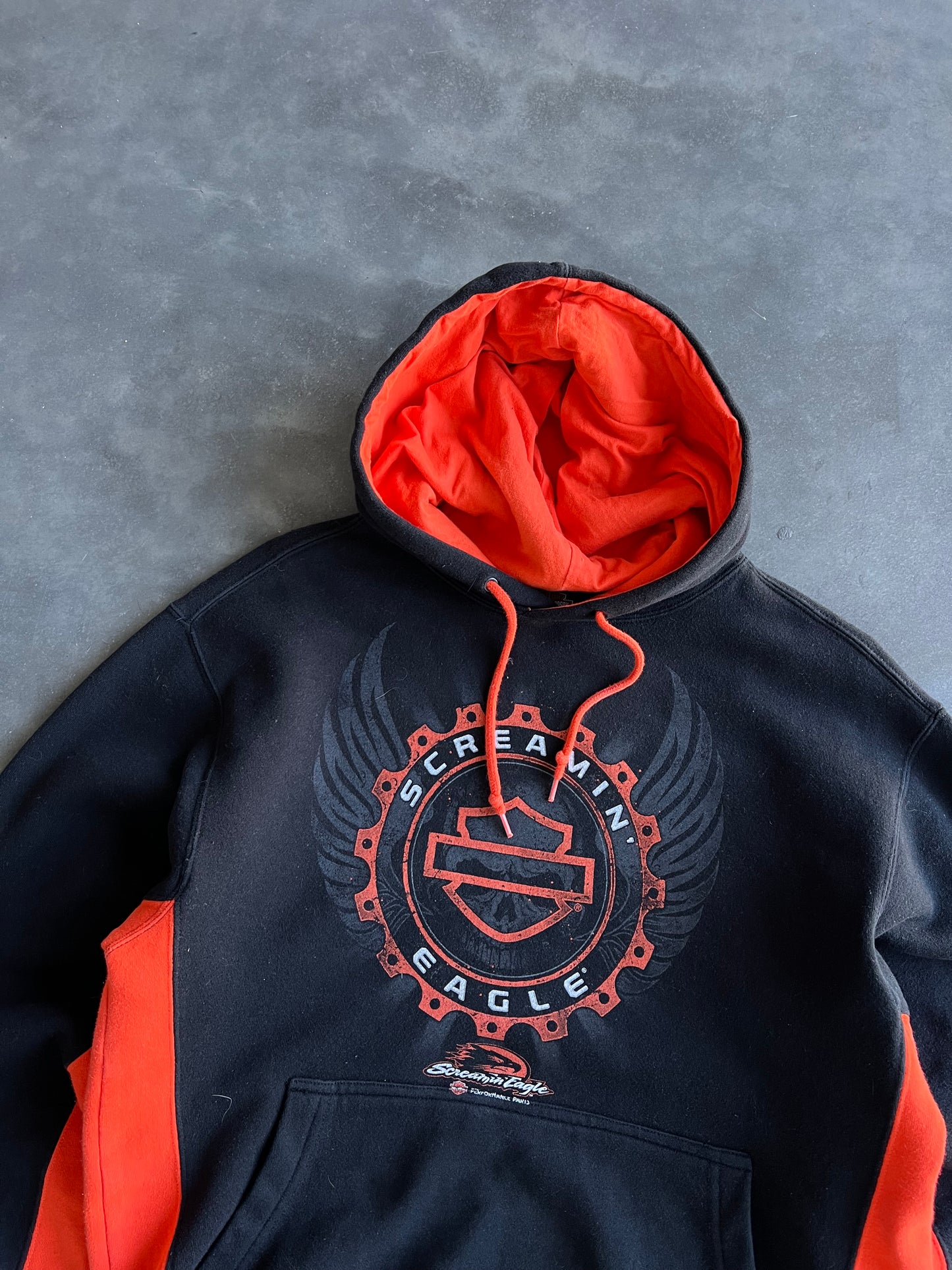 Vintage Black Harley Davidson Hoodie - S