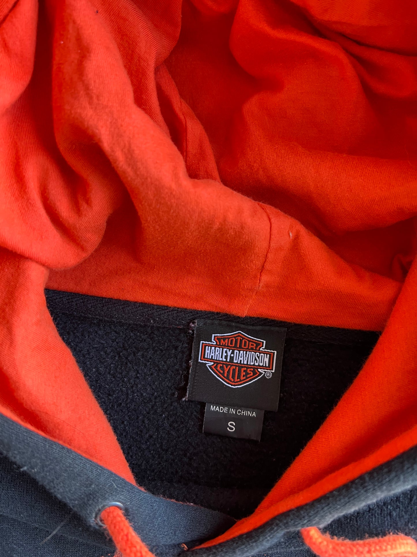Vintage Black Harley Davidson Hoodie - S