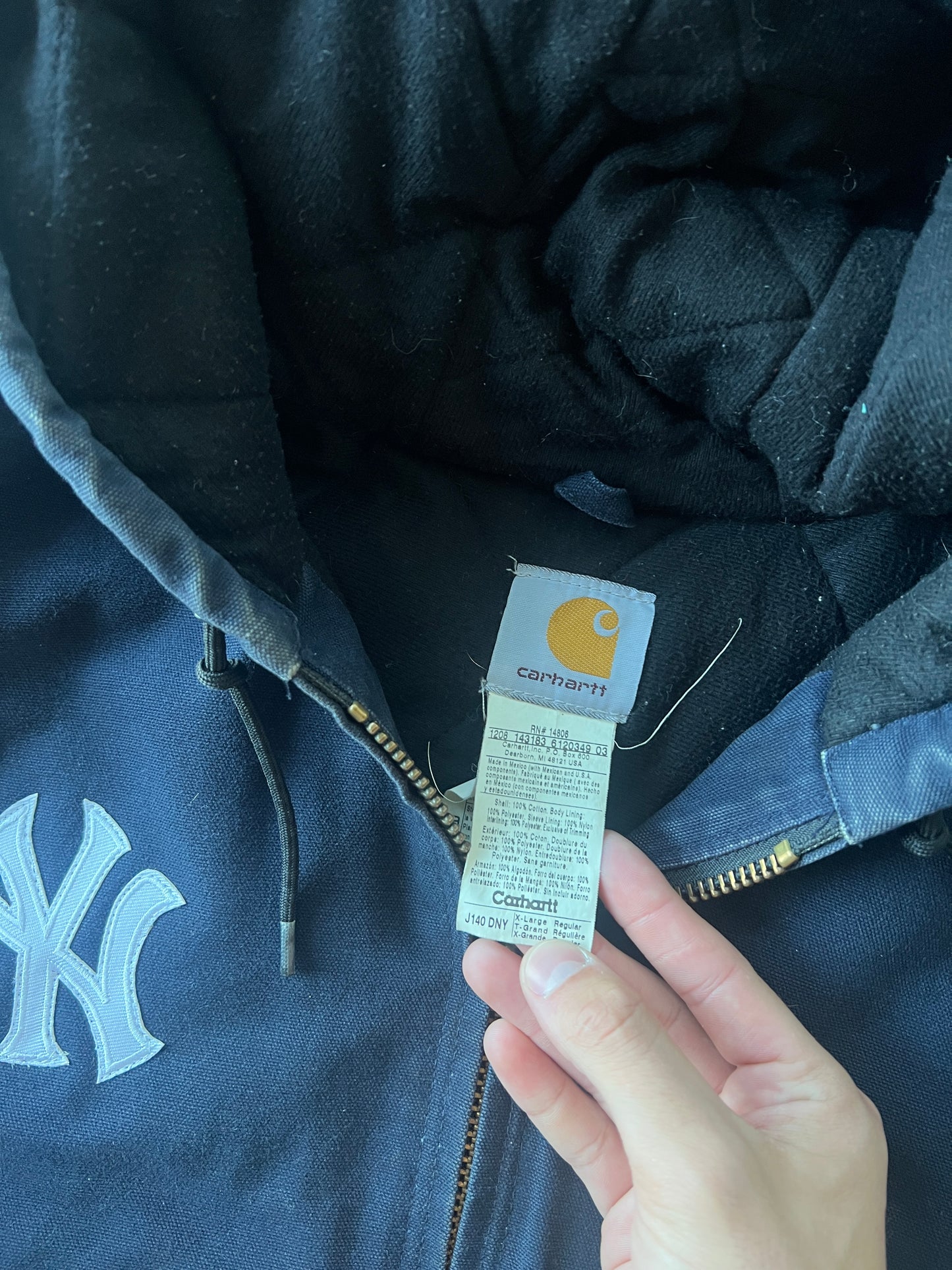 Vintage Navy Blue NY Carhartt Jacket - XL