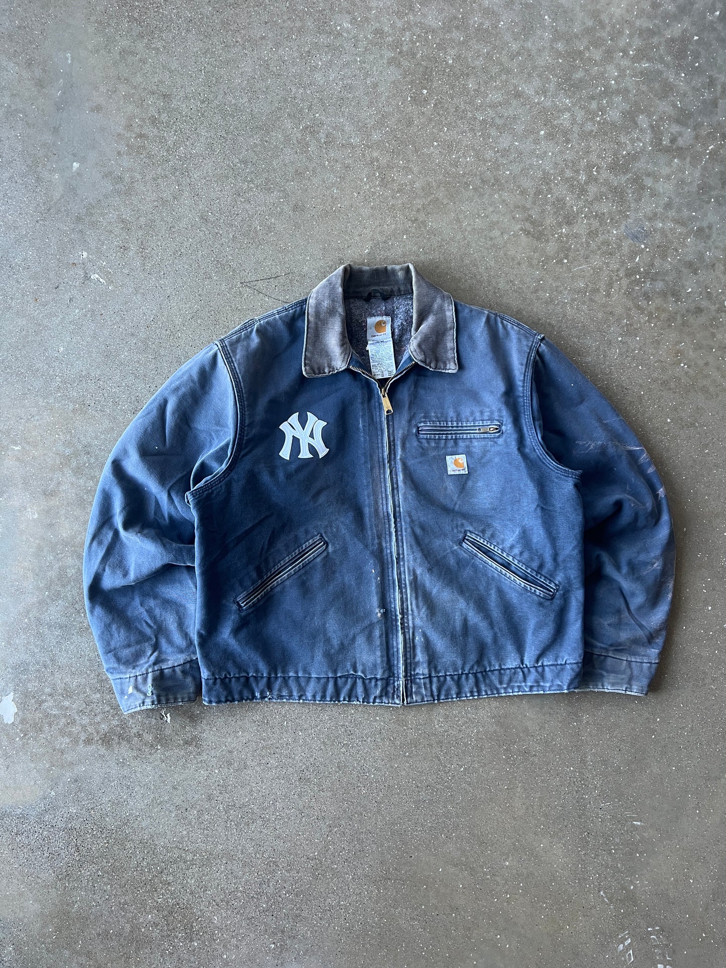 Vintage Navy Blue NY Carhartt Detroit Jacket - L