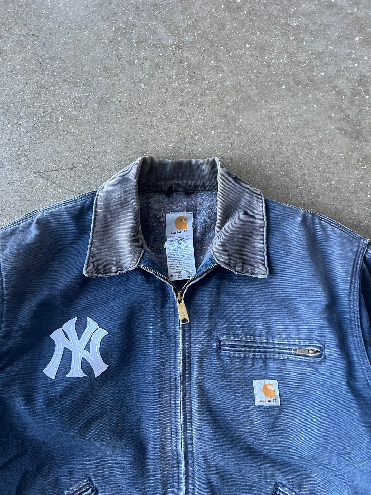 Vintage Navy Blue NY Carhartt Detroit Jacket - L