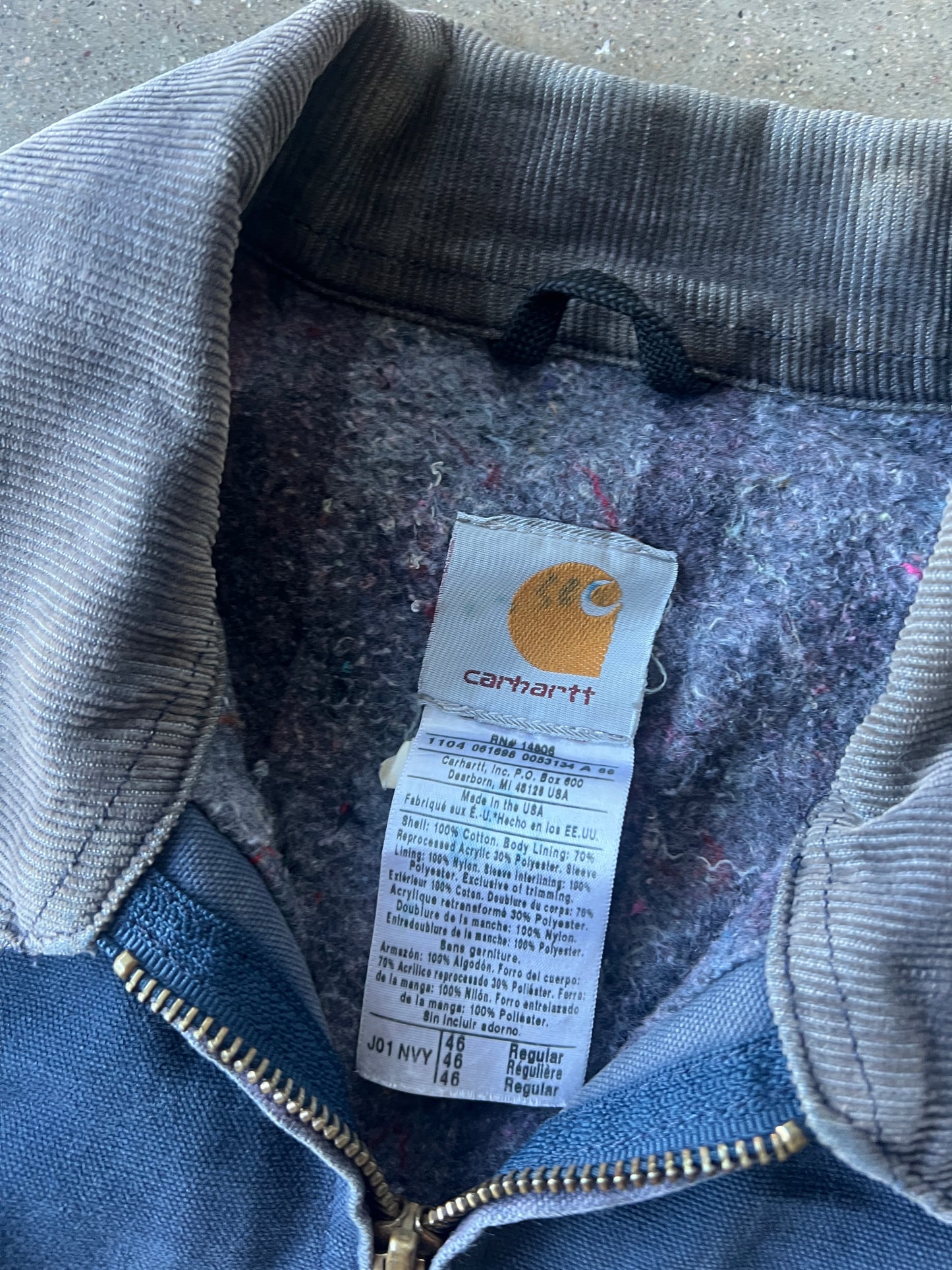 Vintage Navy Blue NY Carhartt Detroit Jacket - L