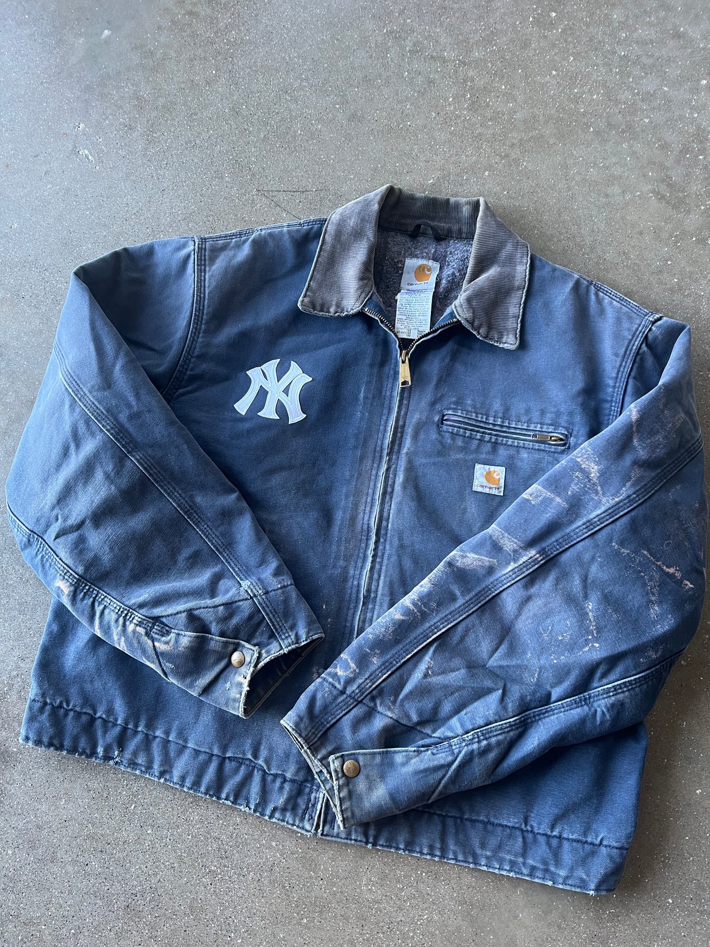 Vintage Navy Blue NY Carhartt Detroit Jacket - L
