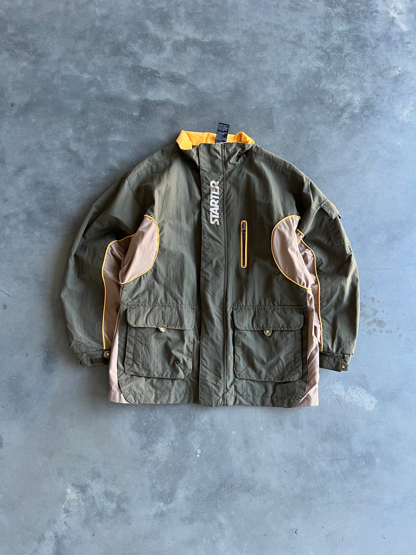 Vintage Green Starter Windbreaker Zip Jacket - M
