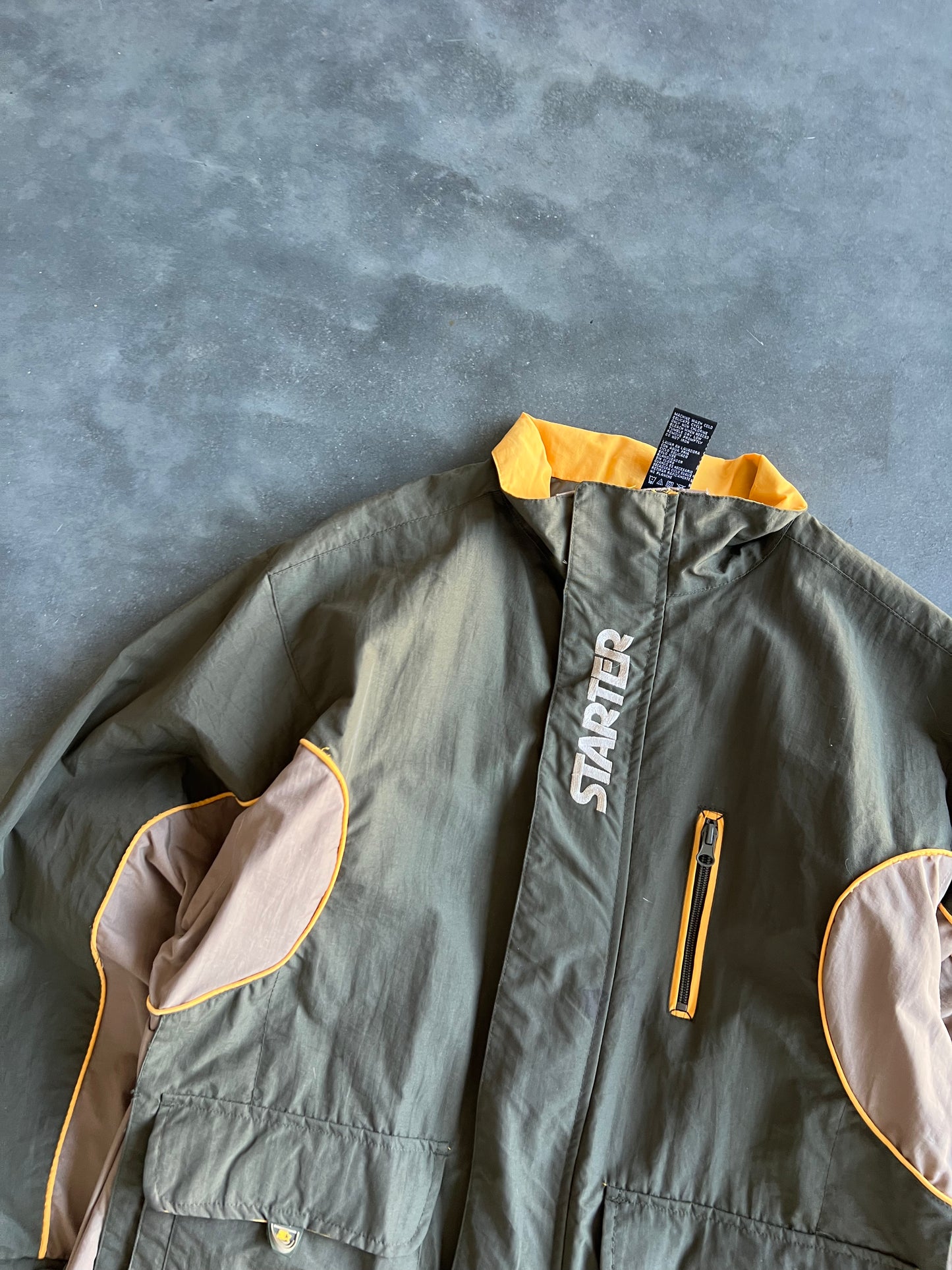 Vintage Green Starter Windbreaker Zip Jacket - M