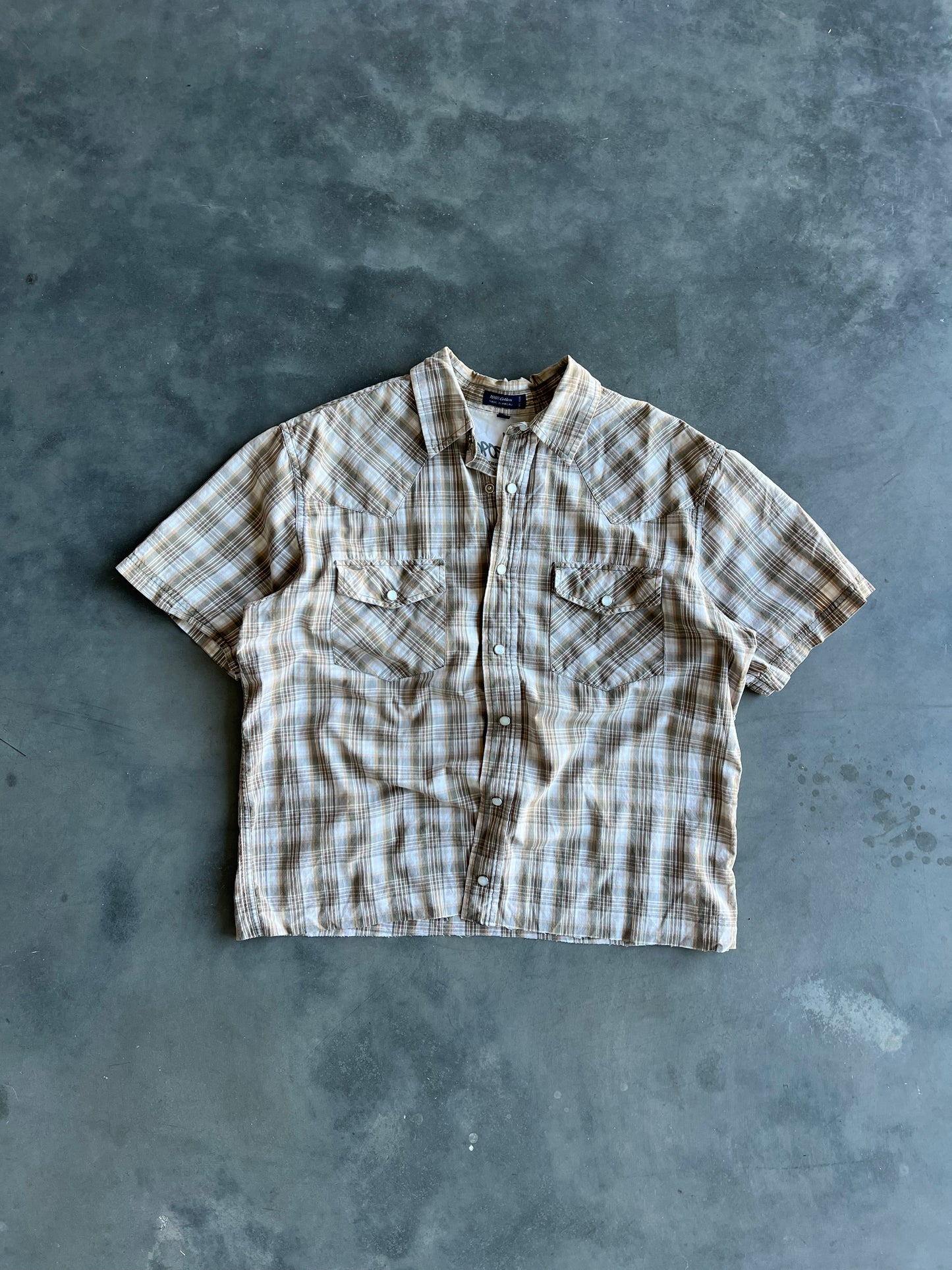 Vintage Tan Aeropostale Button Up Shirt - M