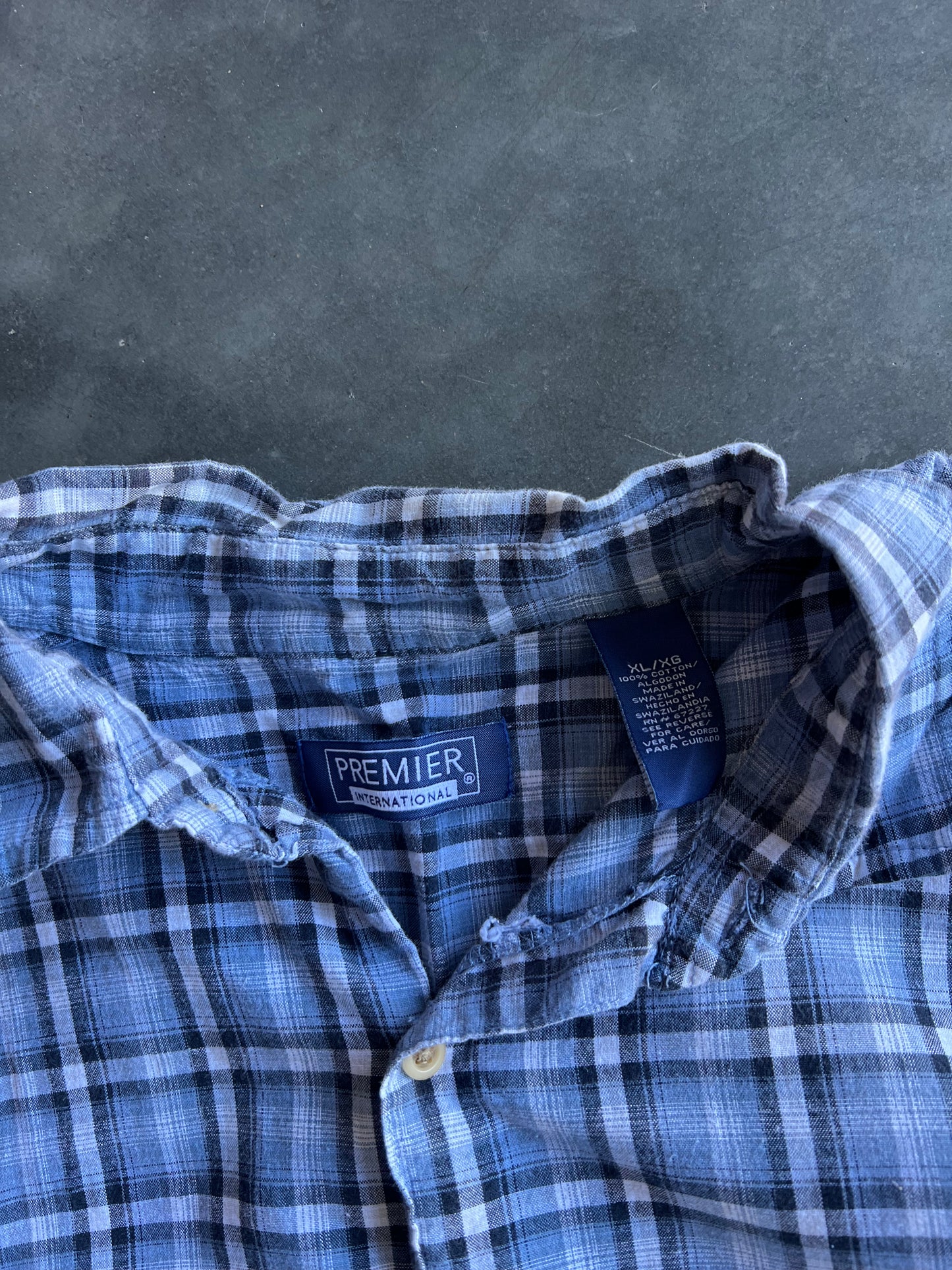 Vintage Blue Premier Button Up - L