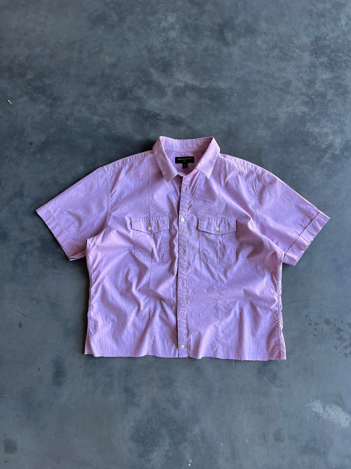 Vintage Salmon Pink Button Up Shirt - XL