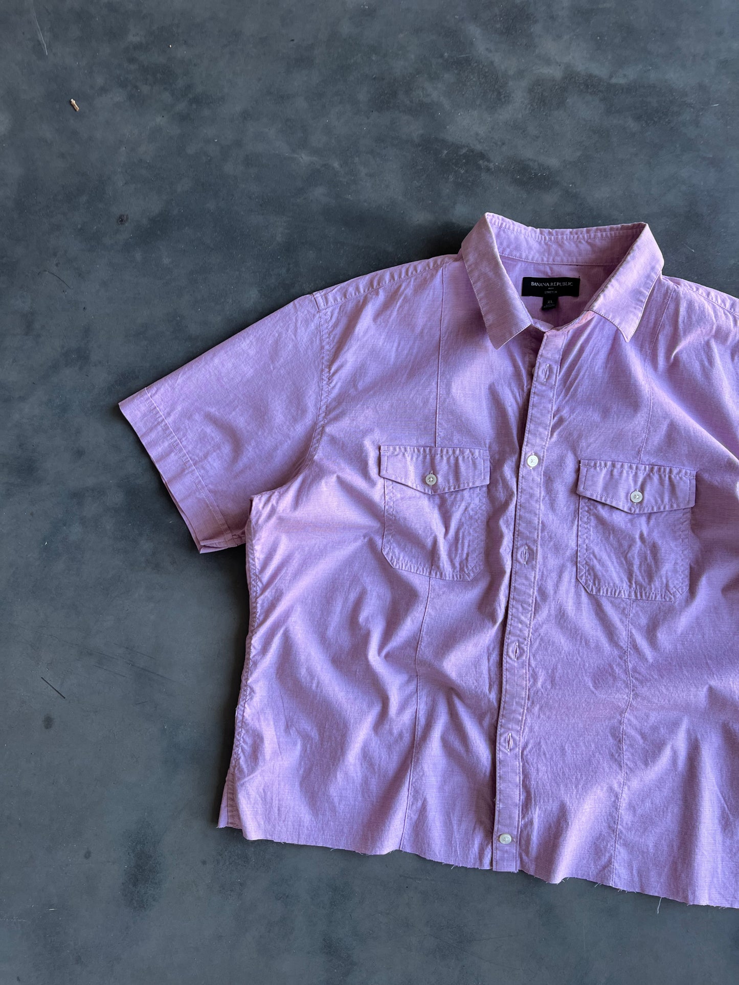 Vintage Salmon Pink Button Up Shirt - XL