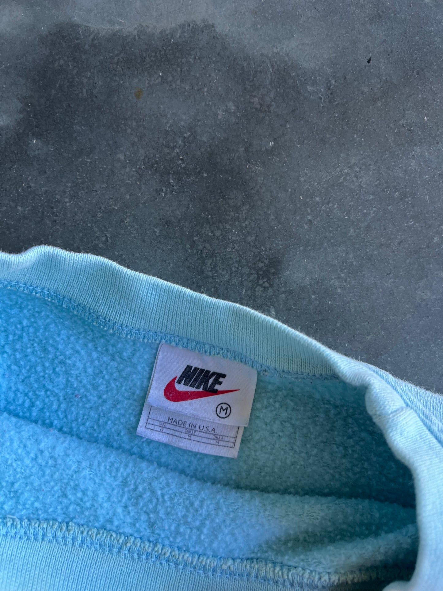 Vintage Sky Blue Nike Spellout Crew - M