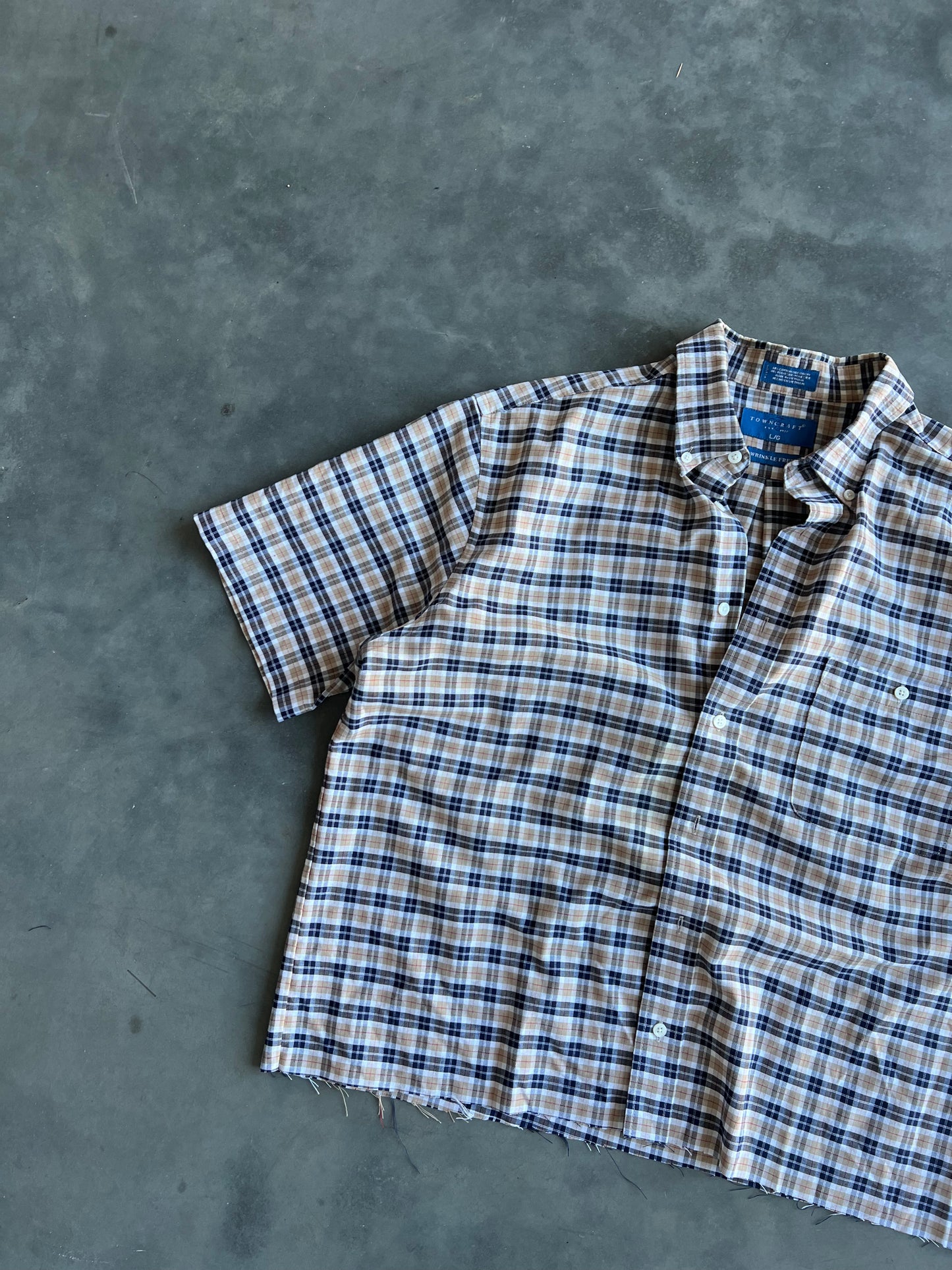 Vintage Plaid Towncraft Button Up Shirt - L