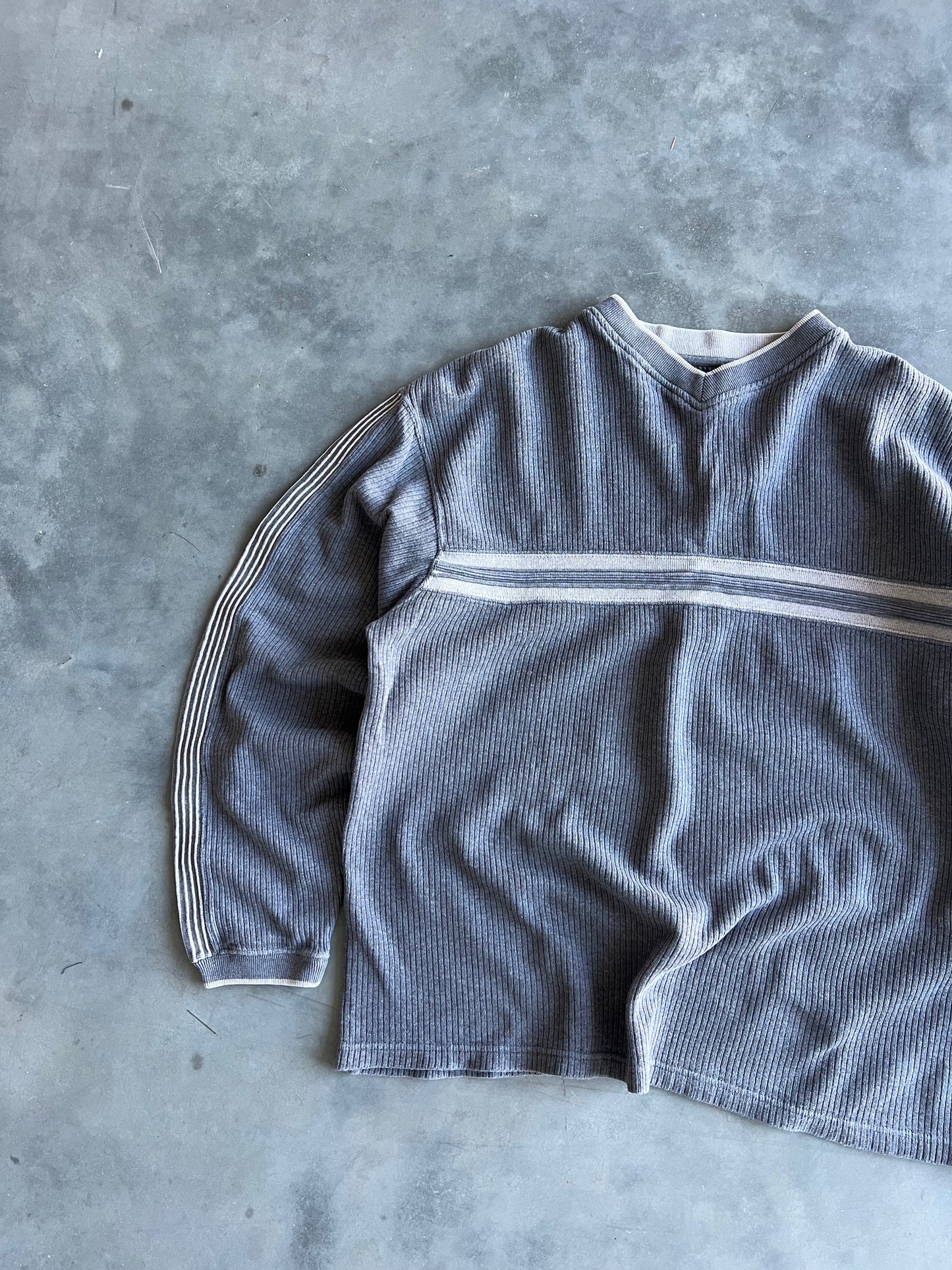 Vintage Grey Stripped Sonoma Longsleeve Shirt - XL