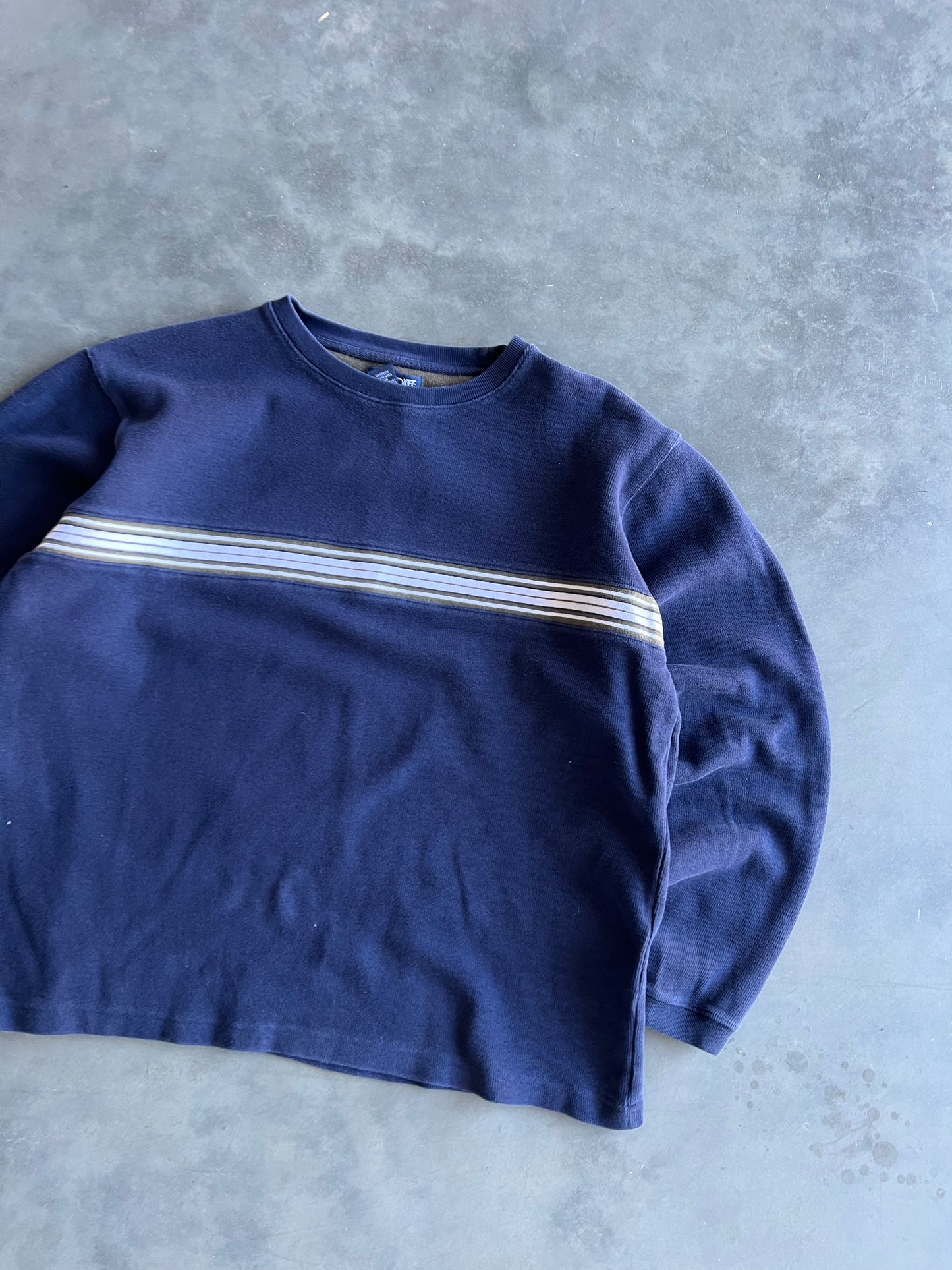 Vintage Blue Stripped Cherokee Sweater - XL