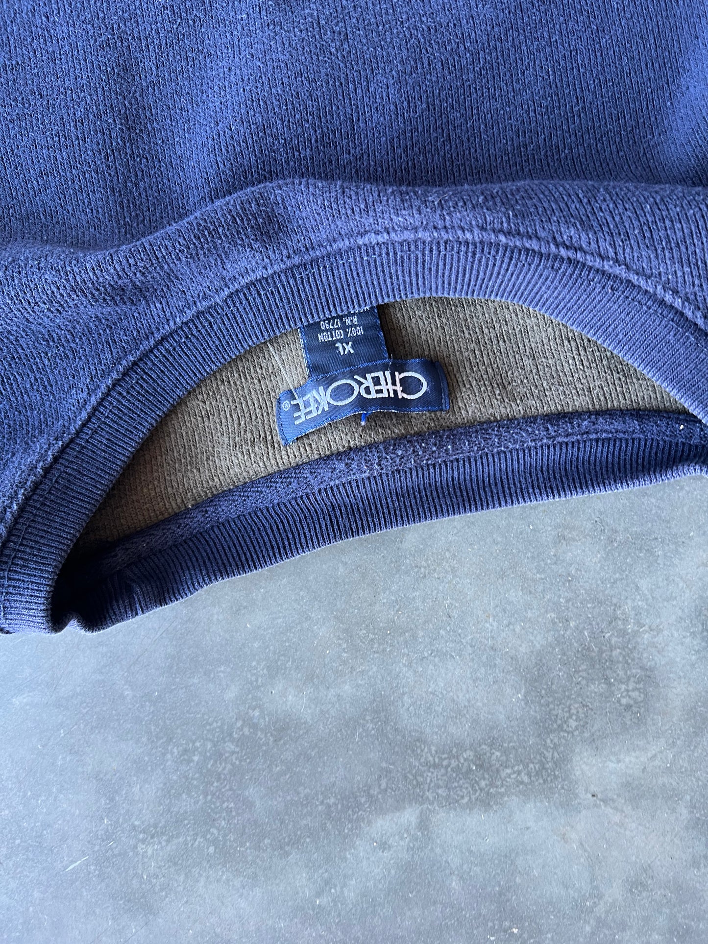 Vintage Blue Stripped Cherokee Sweater - XL