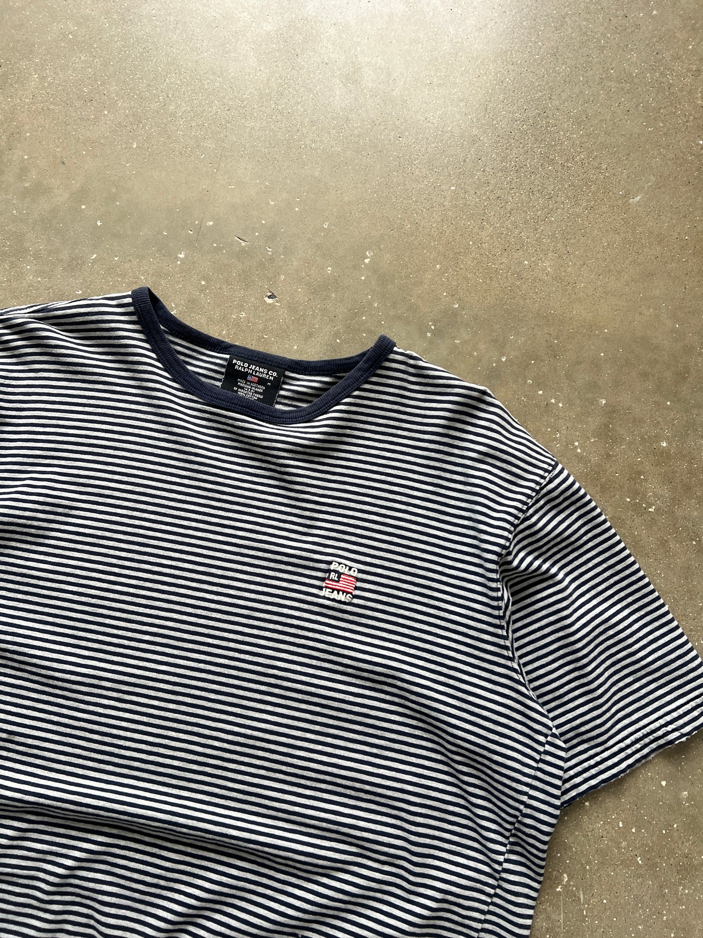 Vintage Stripped Polo Shirt - M