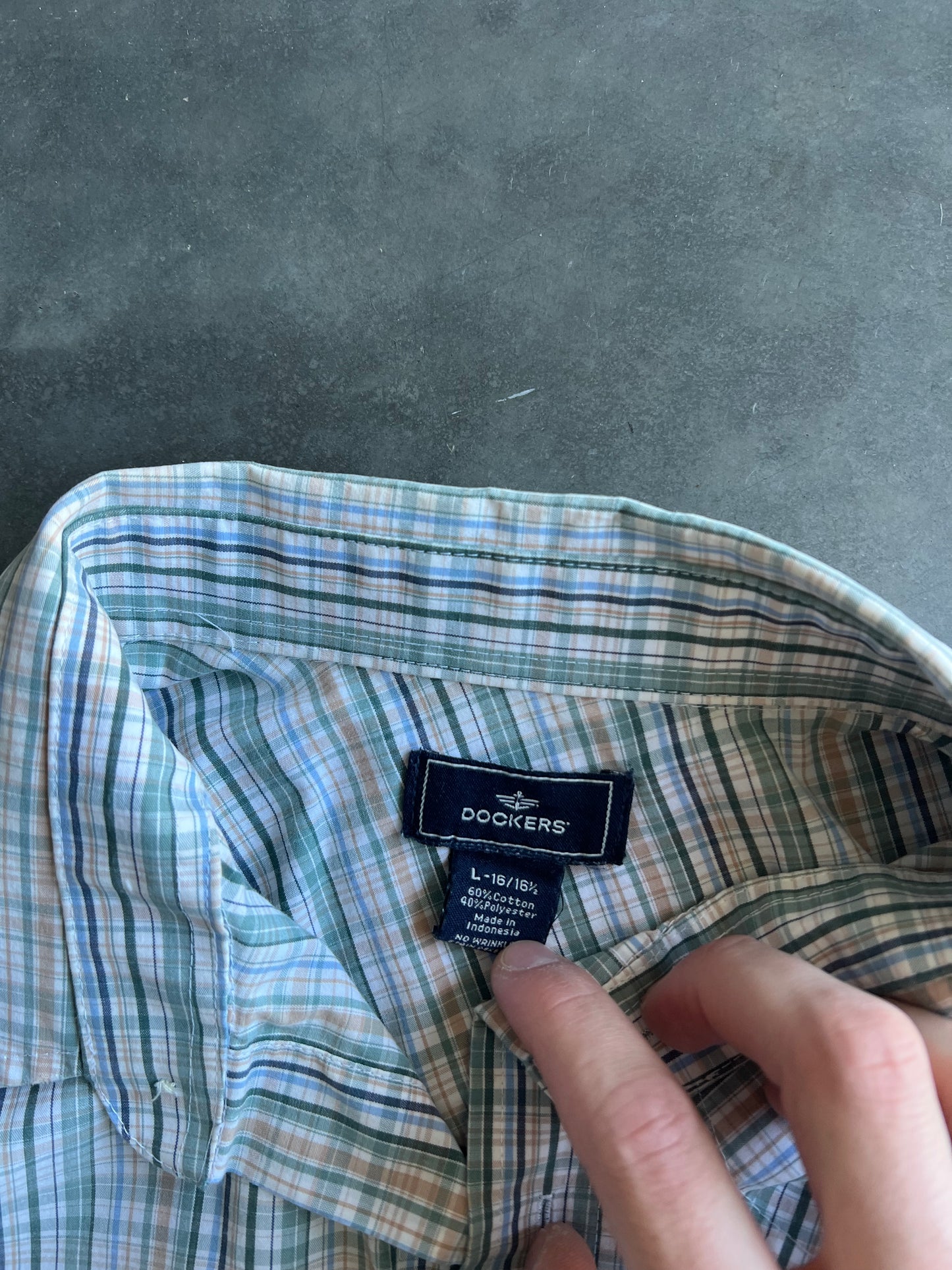 Vintage Green Dockers Button Up Shirt - L