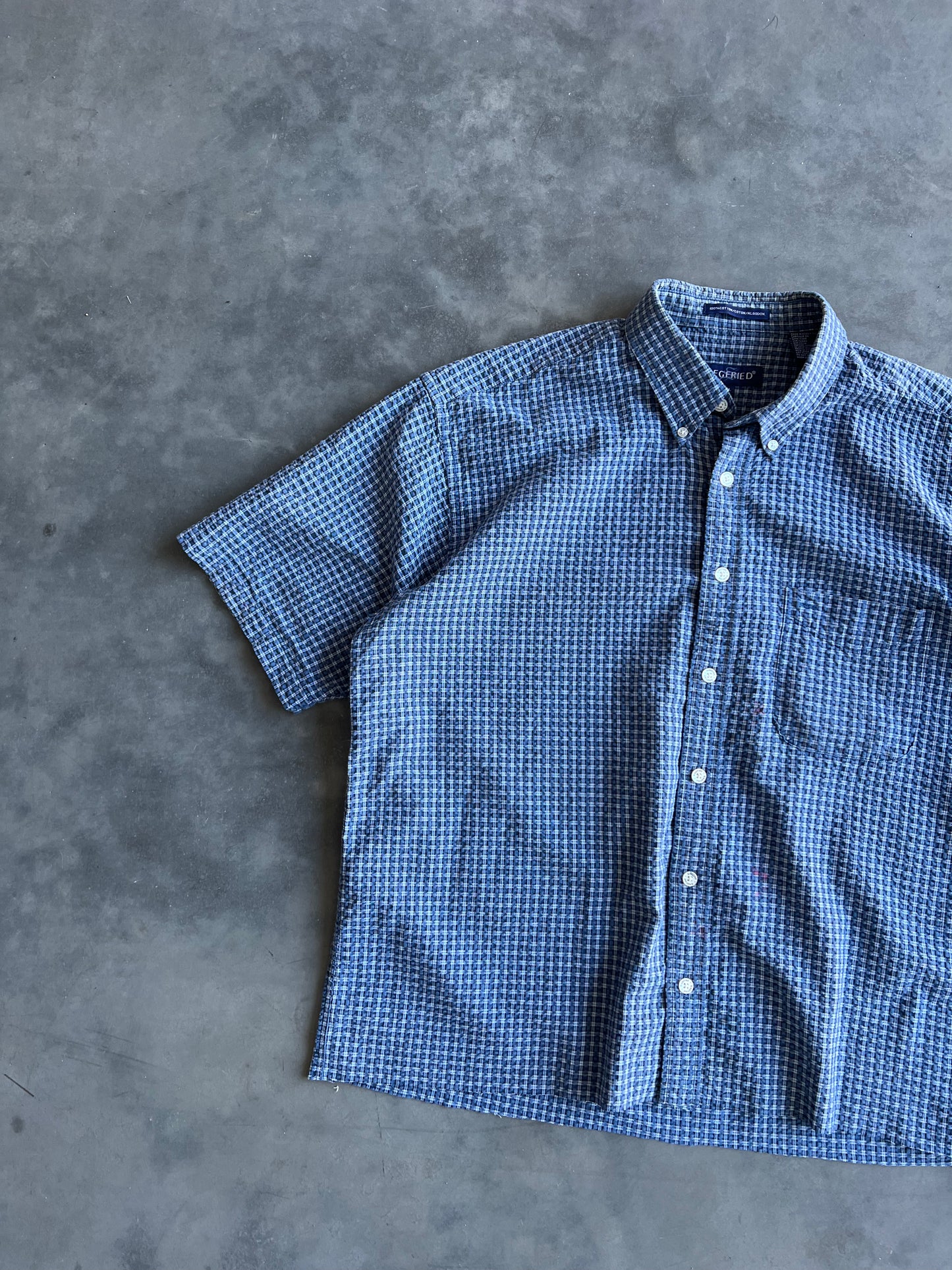 Vintage Blue Siegfried Button Up Shirt - XL