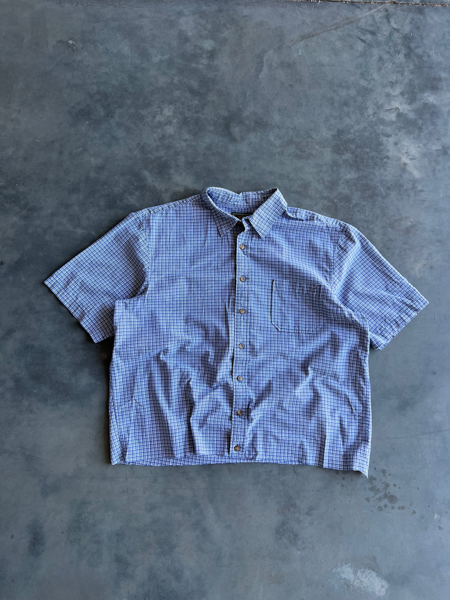 Vintage Blue Eddie Bauer Button Up Shirt - XL