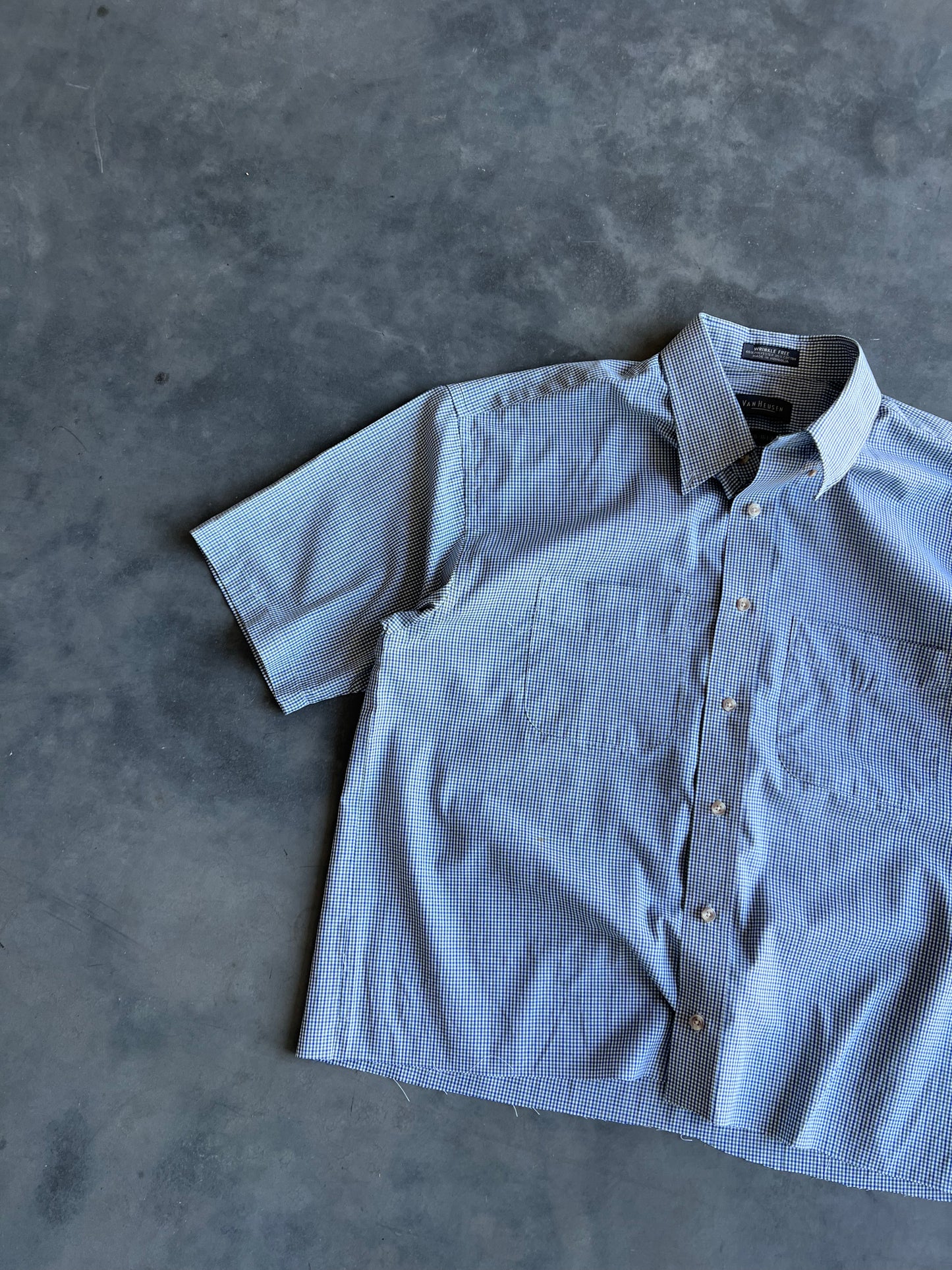 Vintage Light Green Button Up Shirt - L