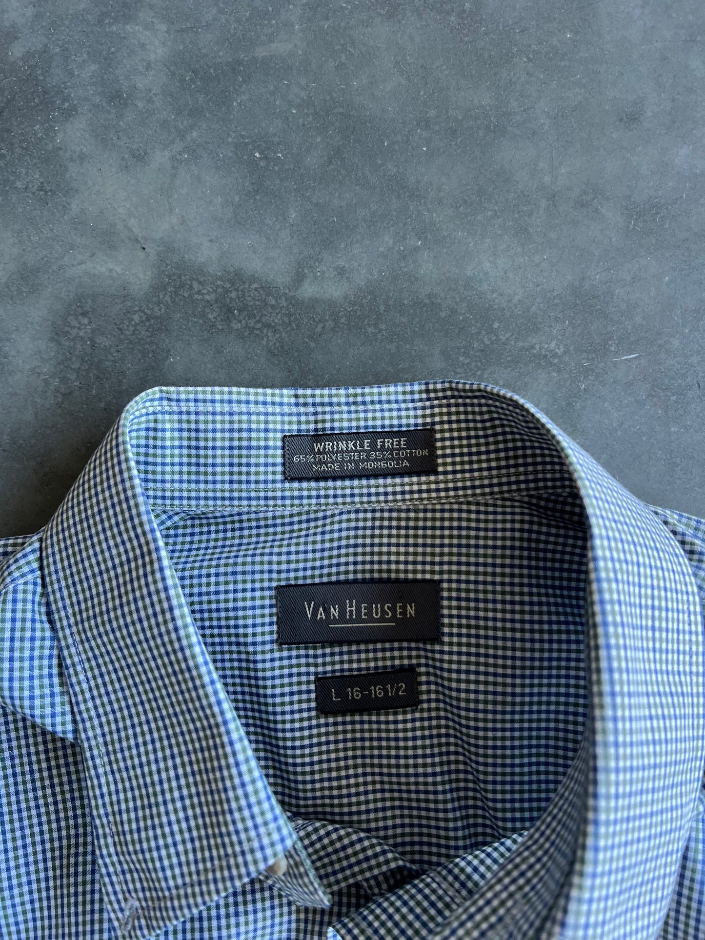 Vintage Light Green Button Up Shirt - L