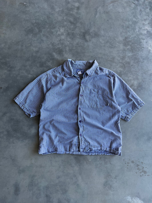 Vintage Navy Blue Button Up Shirt - L