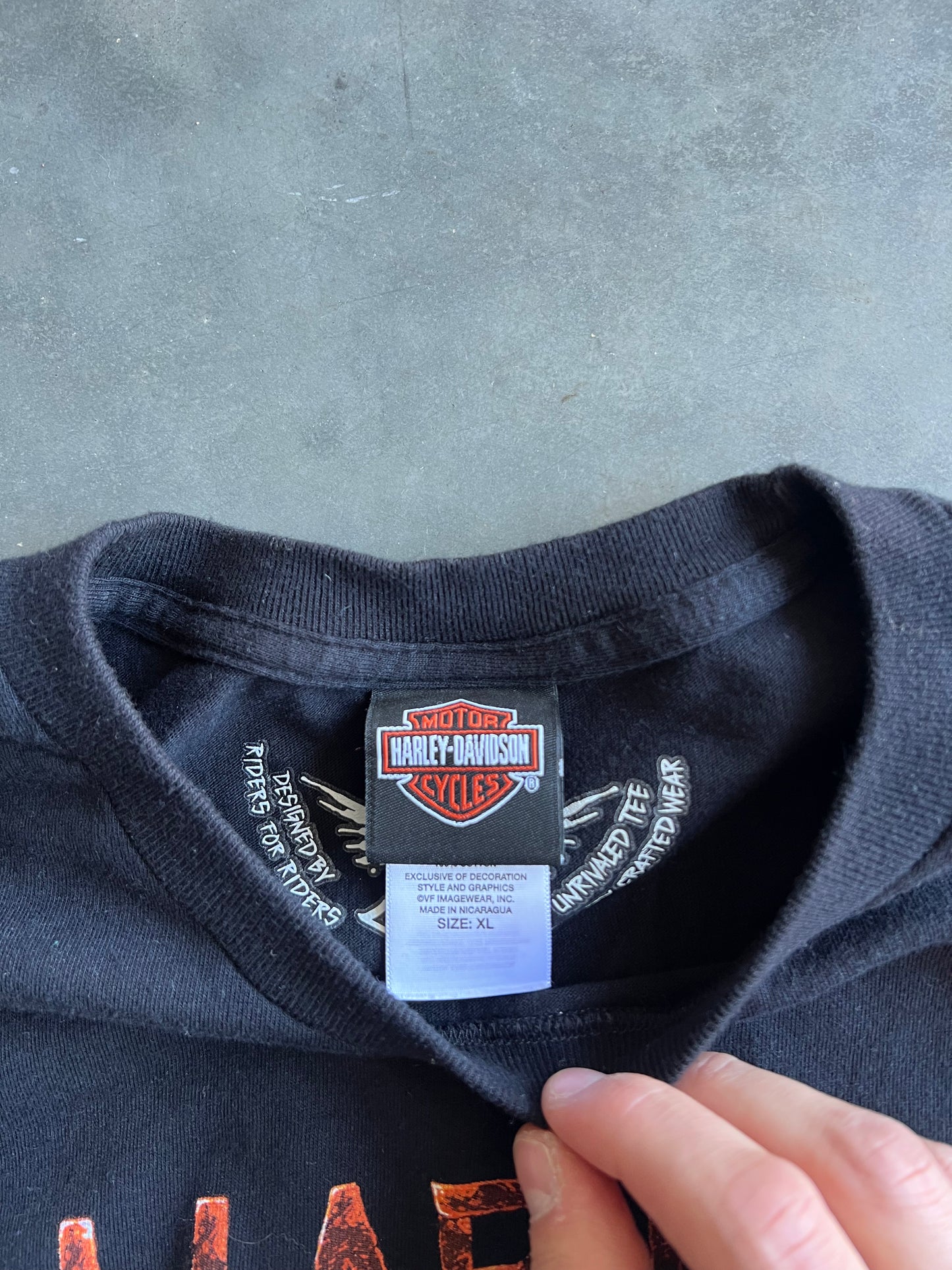 Vintage Black Harley Davidson Shirt - XL