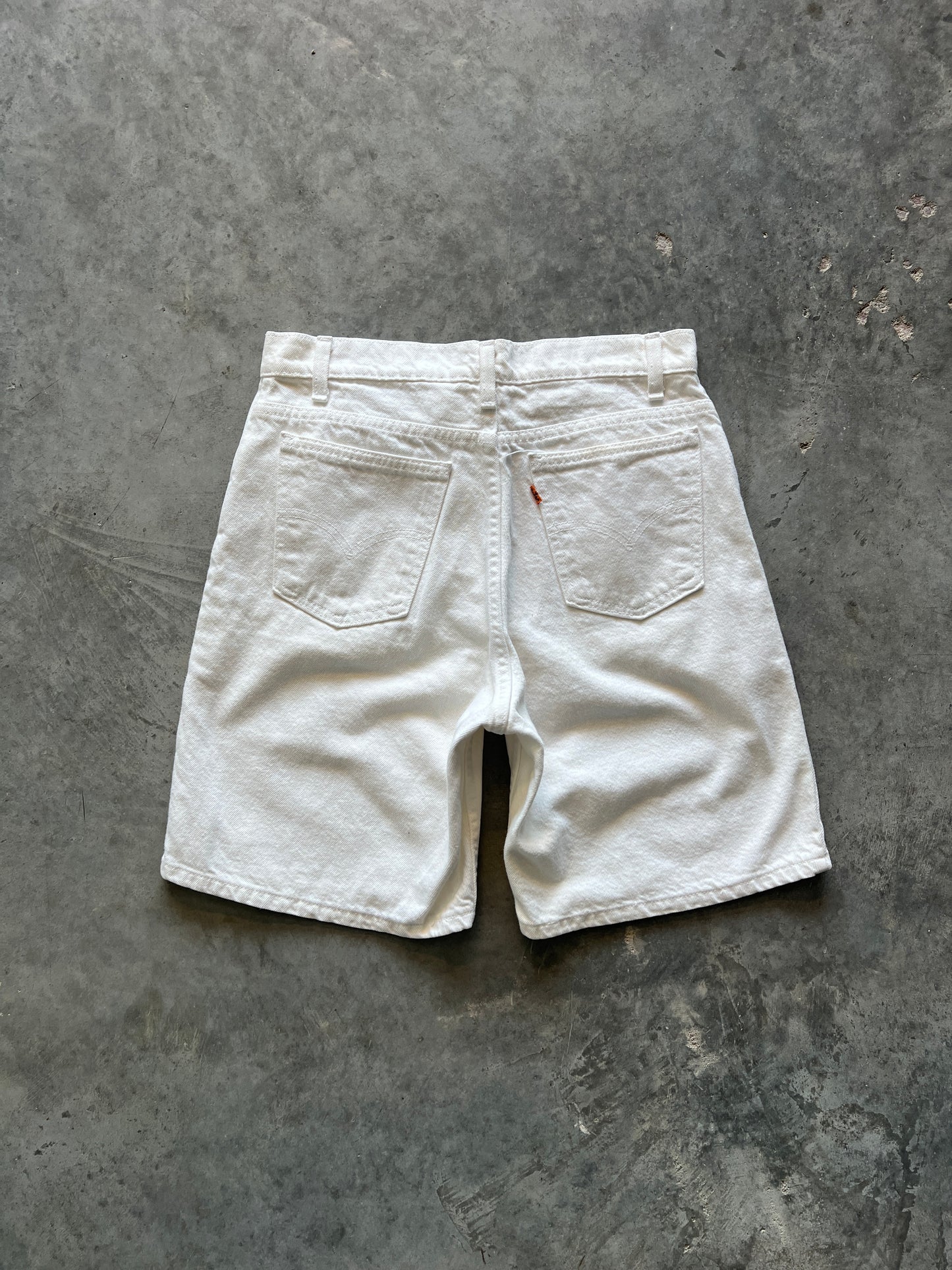 Vintage White Levi 505 Shorts - 28