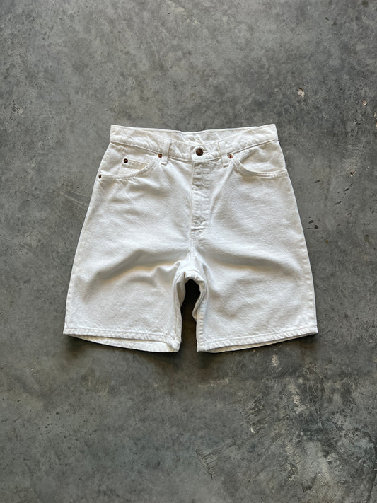 Vintage White Levi 505 Shorts - 28