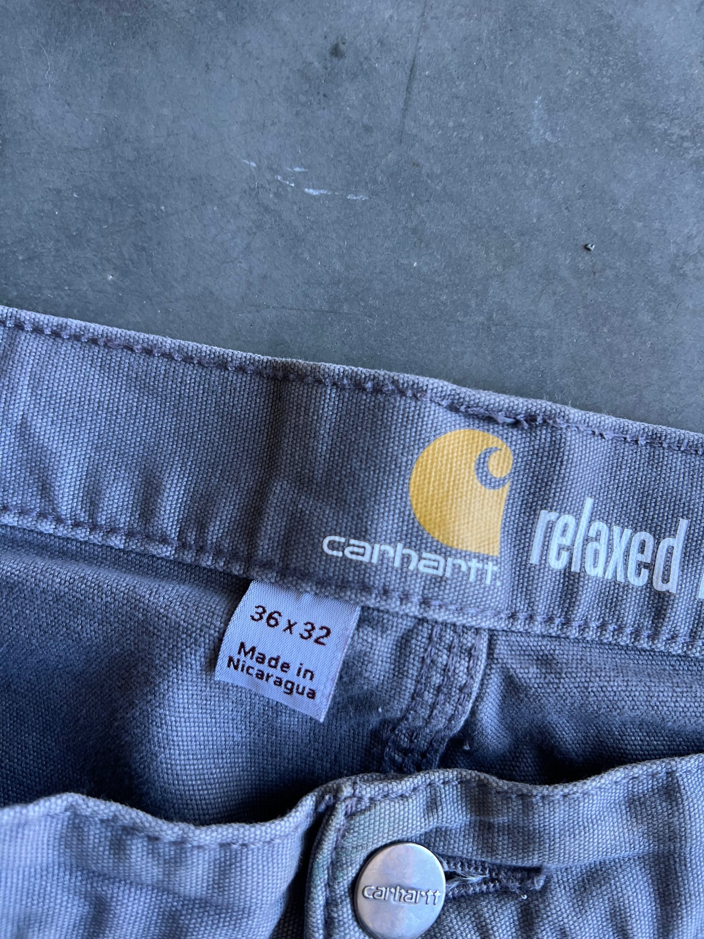 Vintage Faded Grey Carhartt Pants - 36x32