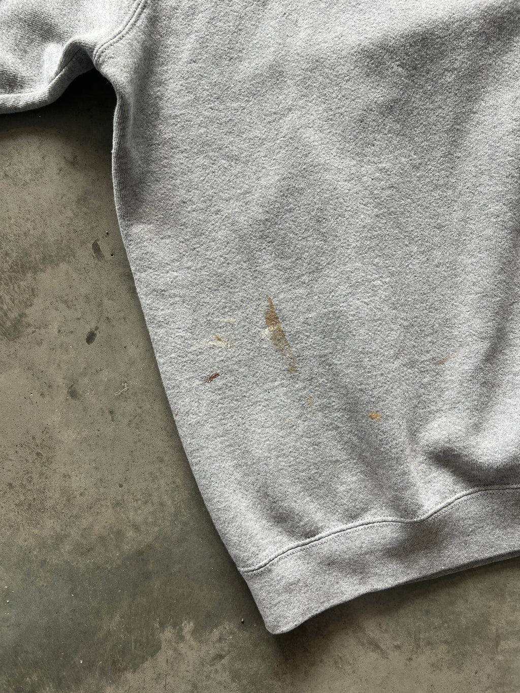 Vintage Distressed Grey Nike Spellout Crew - XL