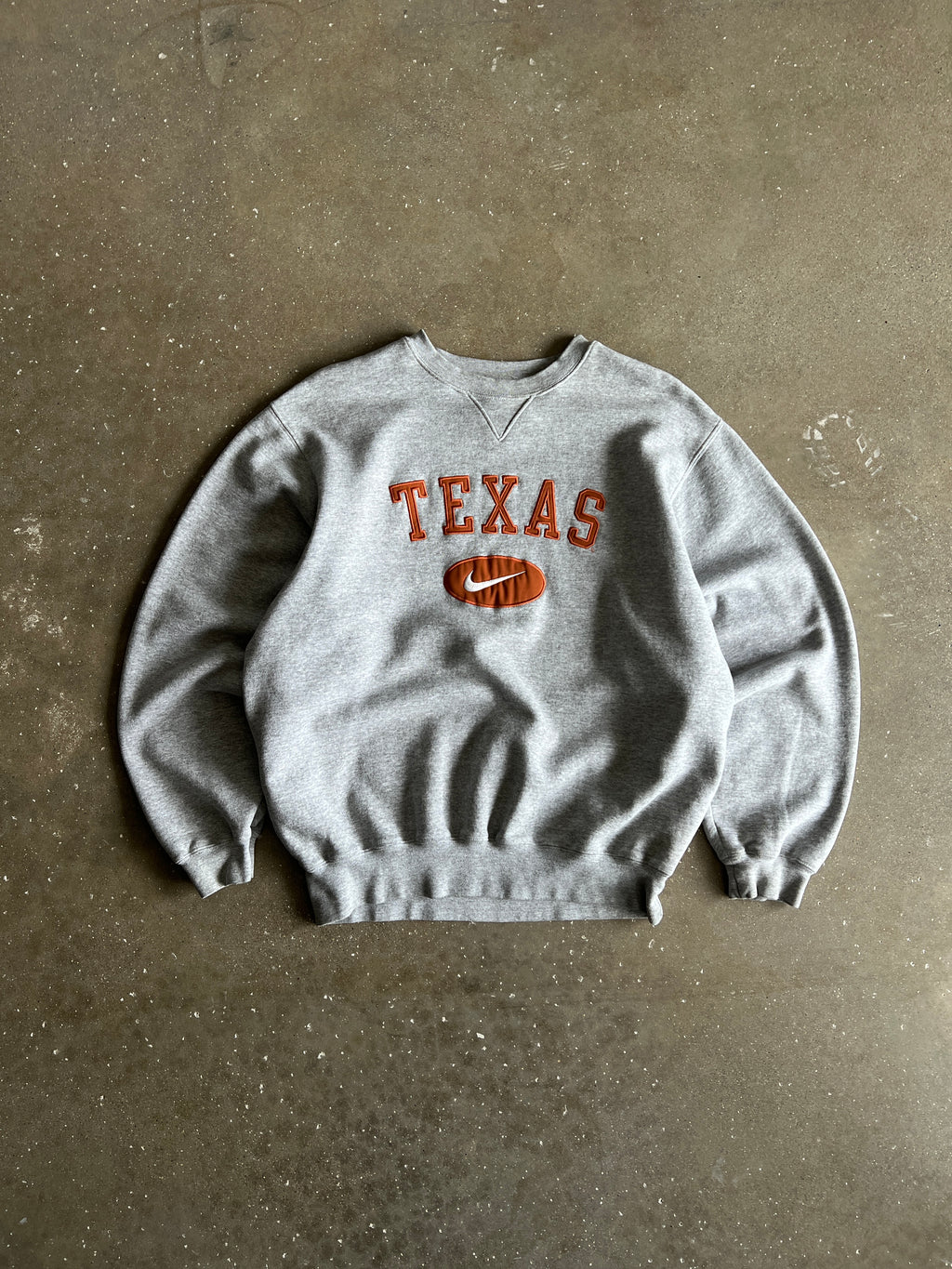 Vintage Grey Nike Texas Spellout Crew - M
