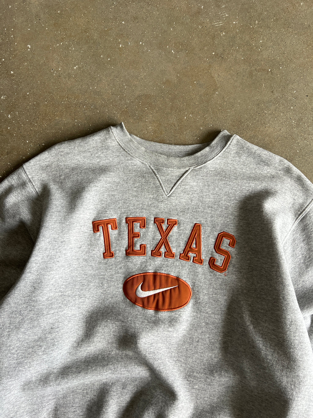 Vintage Grey Nike Texas Spellout Crew - M