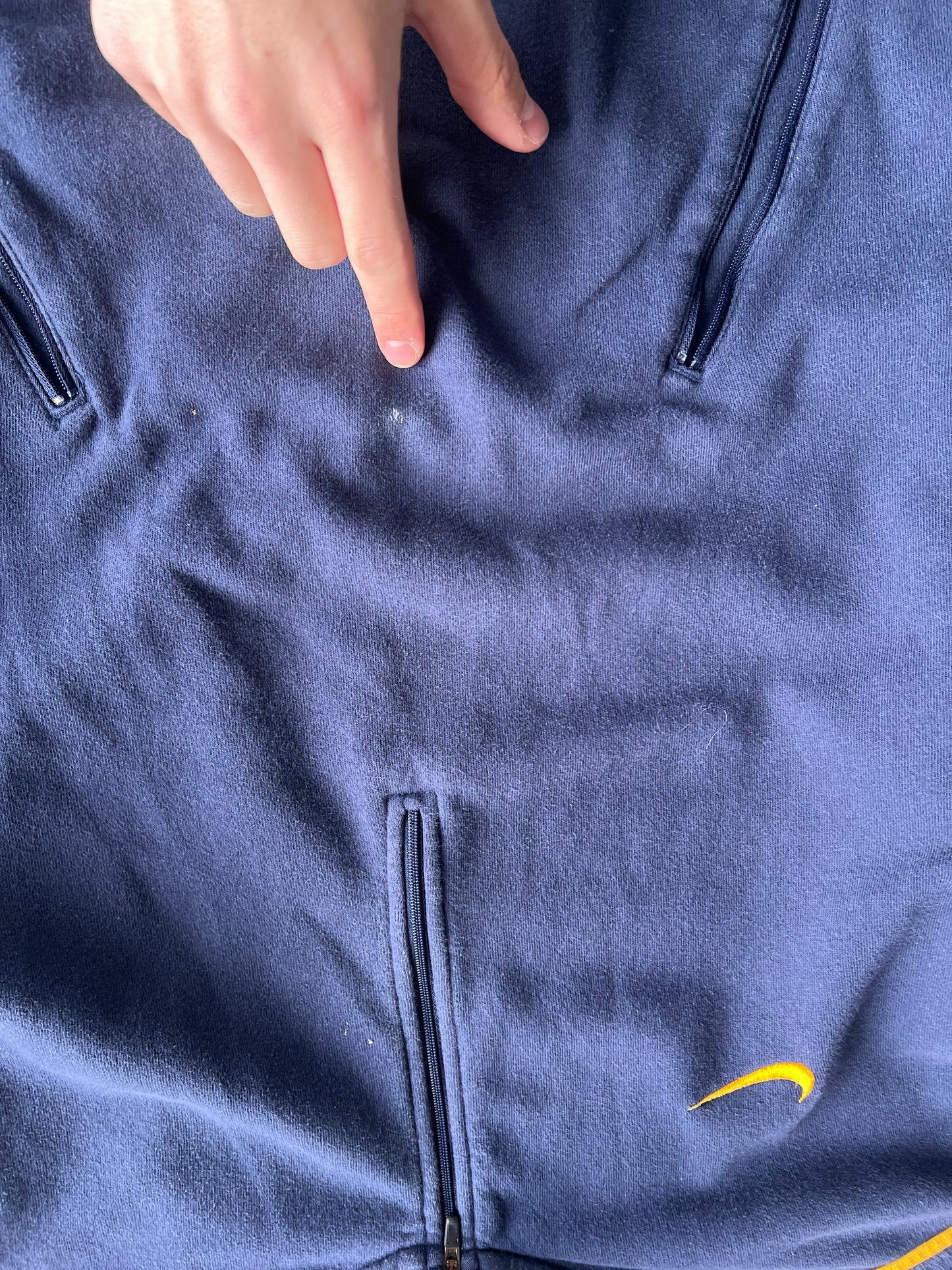 Vintage Navy Blue Nike Swoosh Sweater - XL