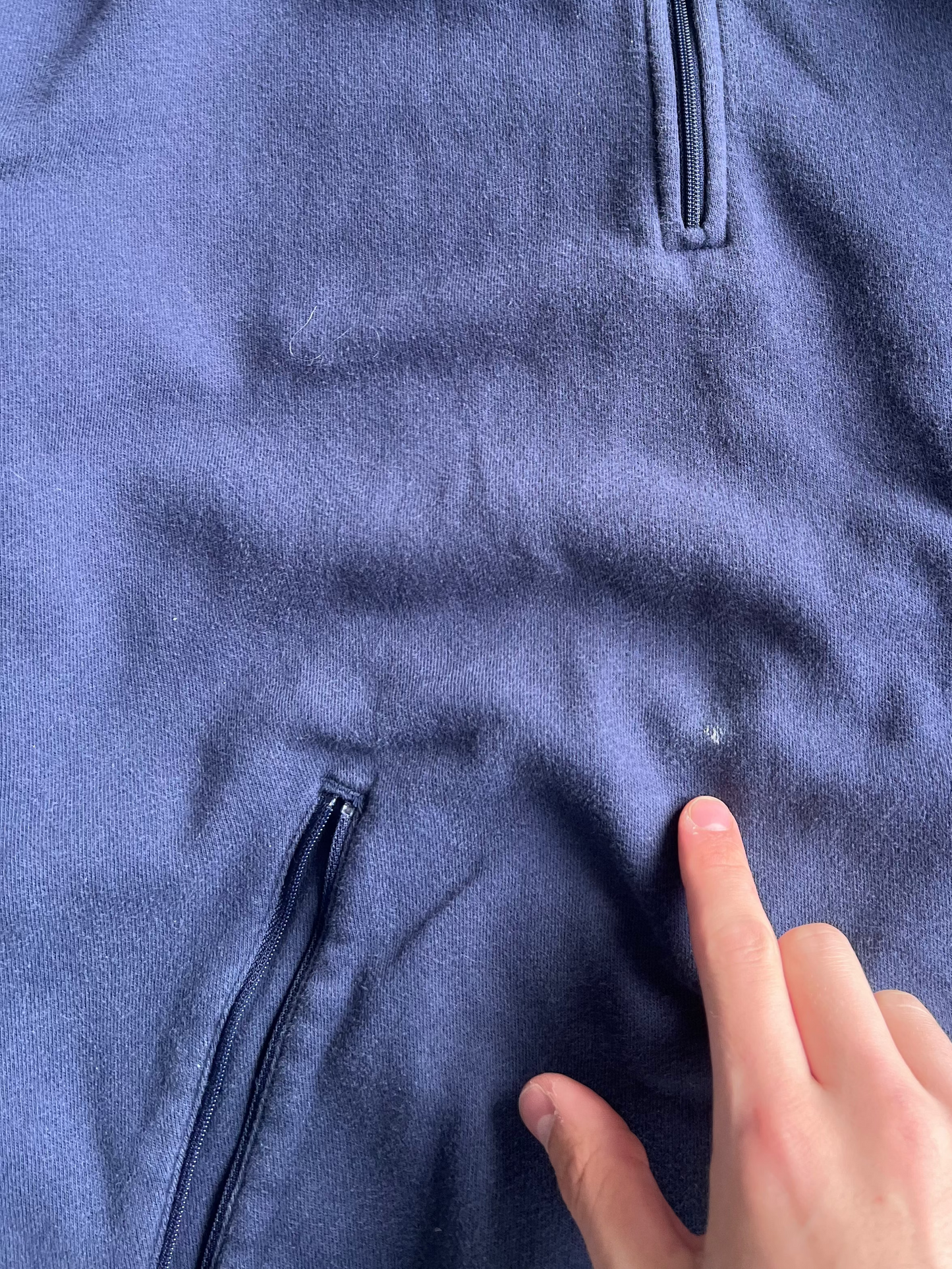 Vintage Navy Blue Nike Swoosh Zip Up - XL