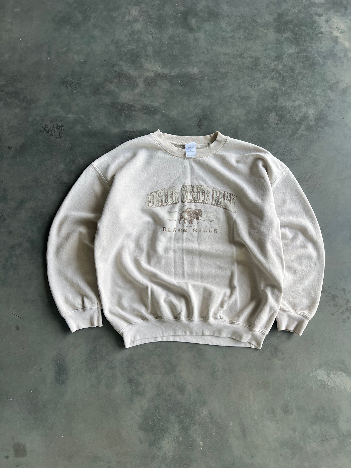 Vintage Cream Custer State Park Crew - L