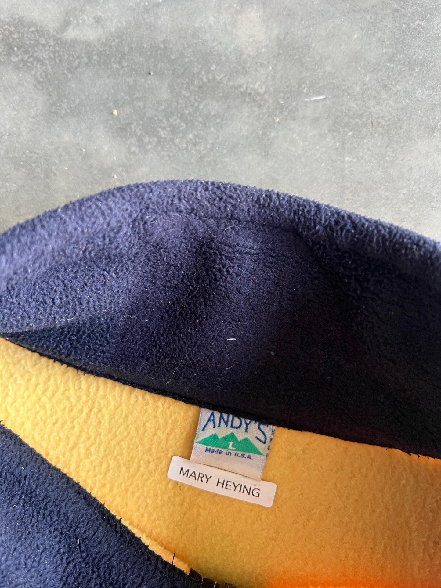 Vintage Yellow San Fransisco Zip Fleece - L