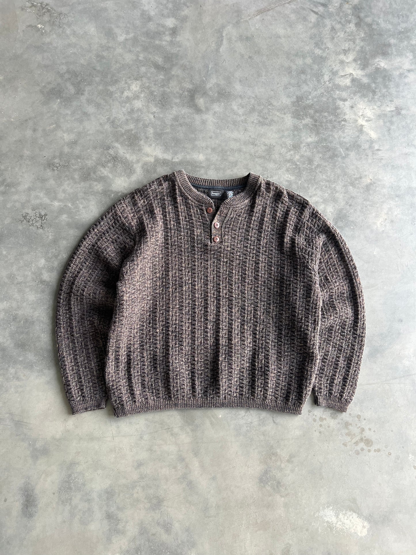 Vintage Brown Haggar Knit Sweater - M