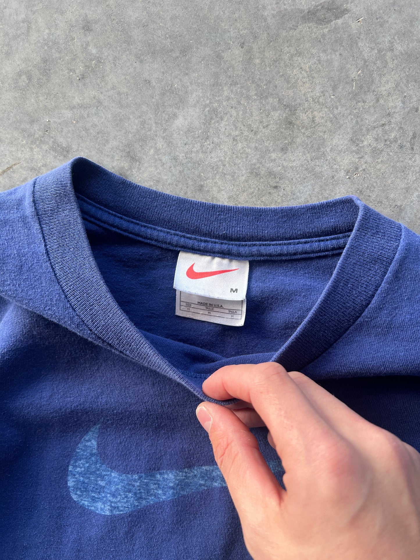 Vintage Baby Blue Nike Swoosh Shirt - M