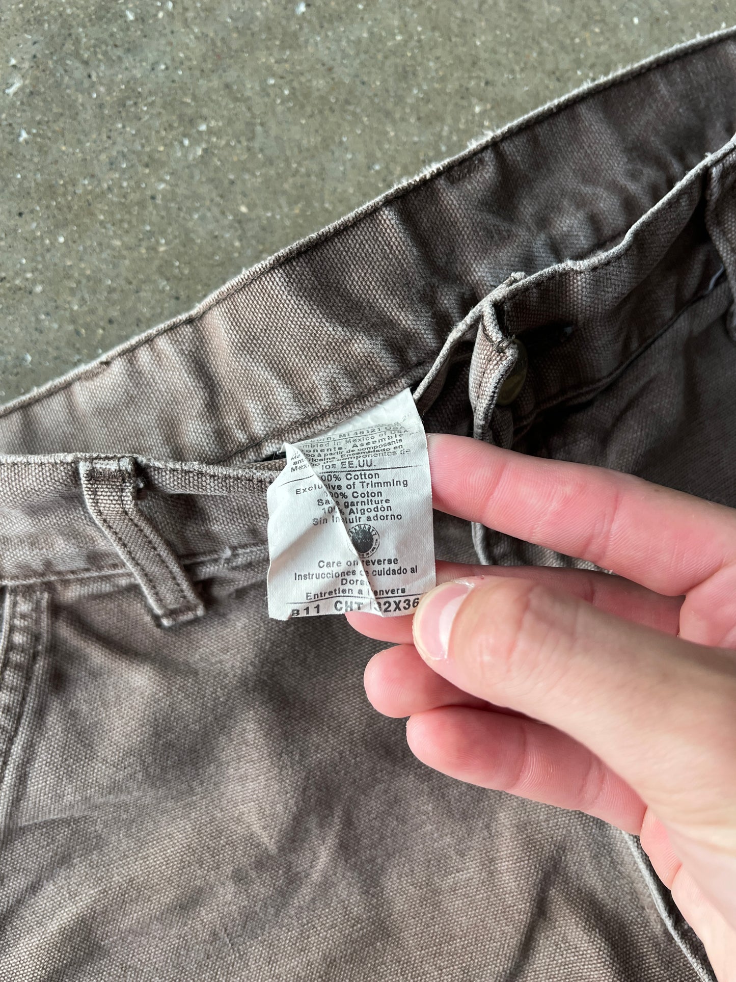 Vintage Faded Brown Carhartt Carpenter Pants - 32