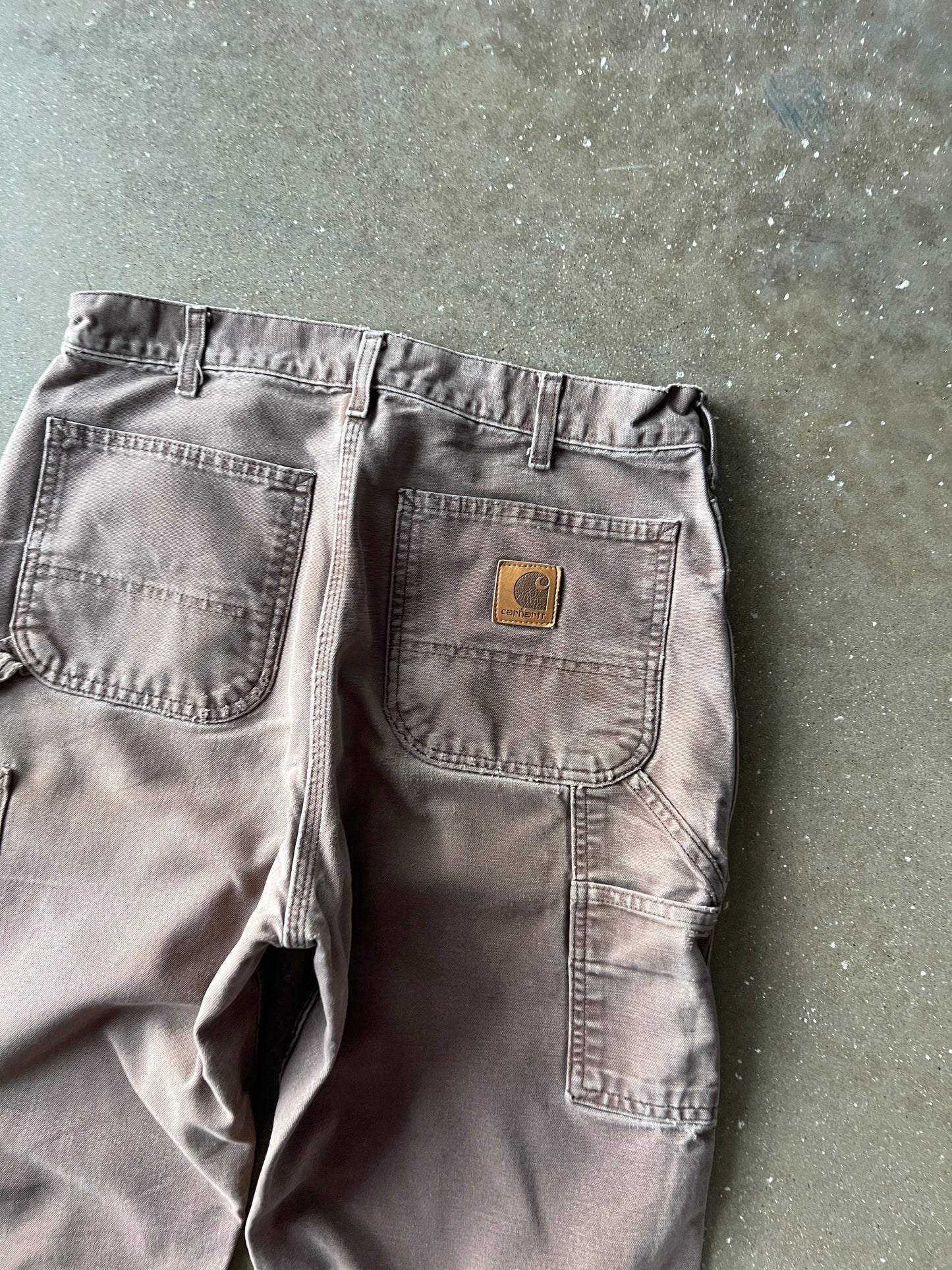 Vintage Faded Brown Carhartt Carpenter Pants - 32