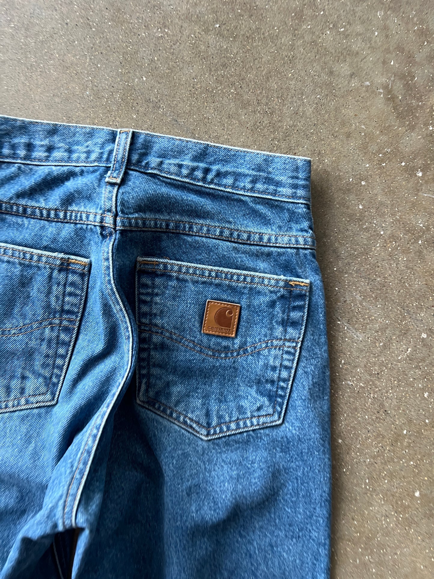 Vintage Denim Blue Carhartt Carpenter Pants - 29