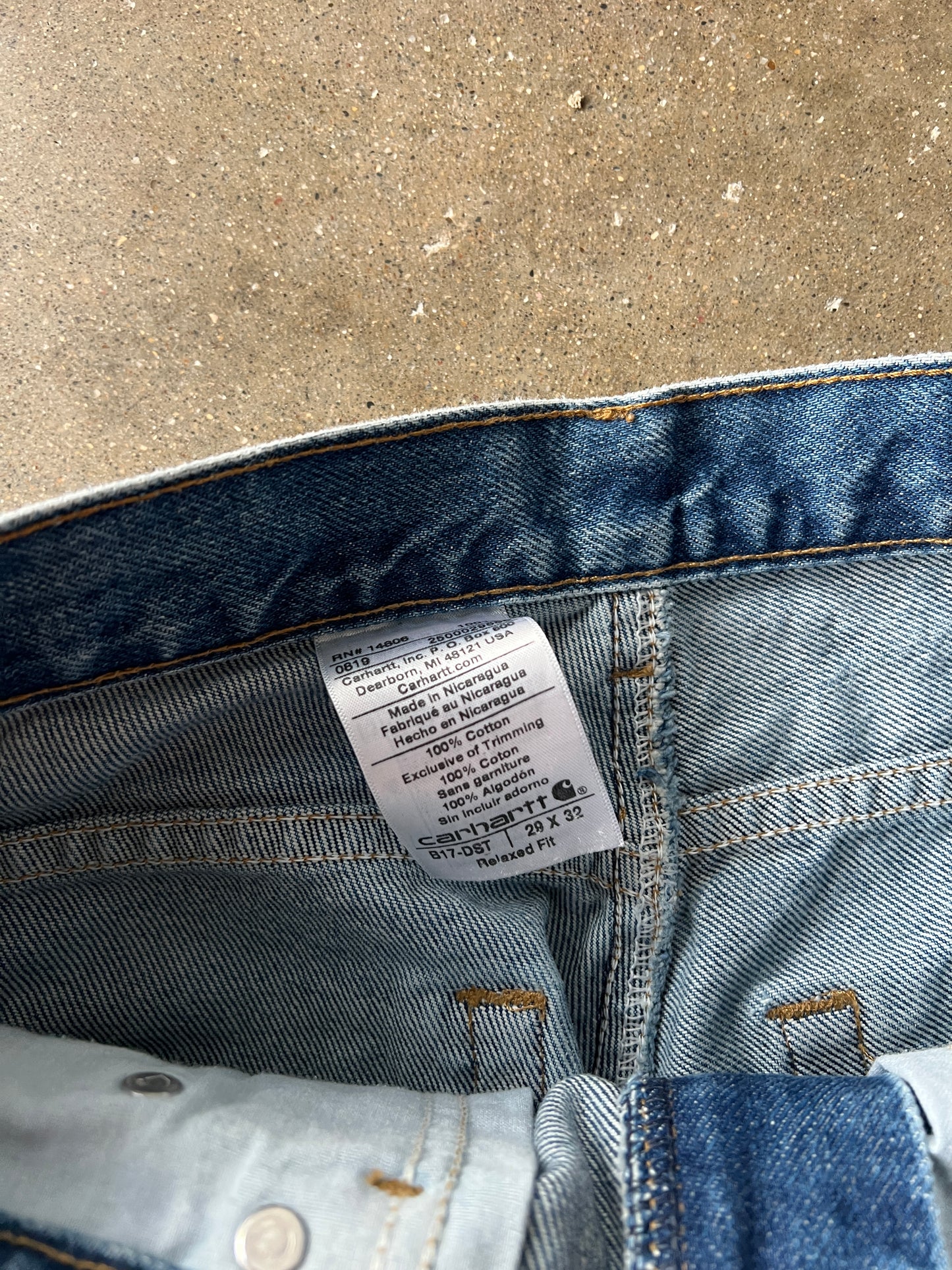 Vintage Denim Blue Carhartt Carpenter Pants - 29