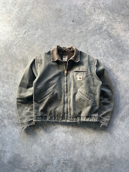 Vintage Faded Green Carhartt Detroit - L