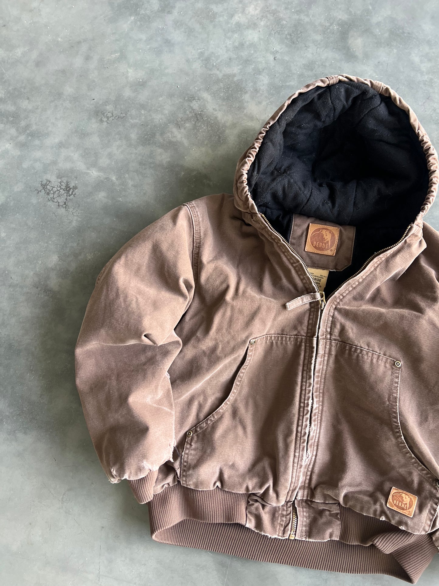 Vintage Mocha Brown Canvas Jacket - YL