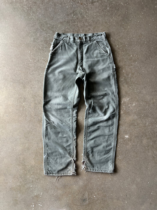 Vintage Faded Green Carhartt Carpenter Pants - 31