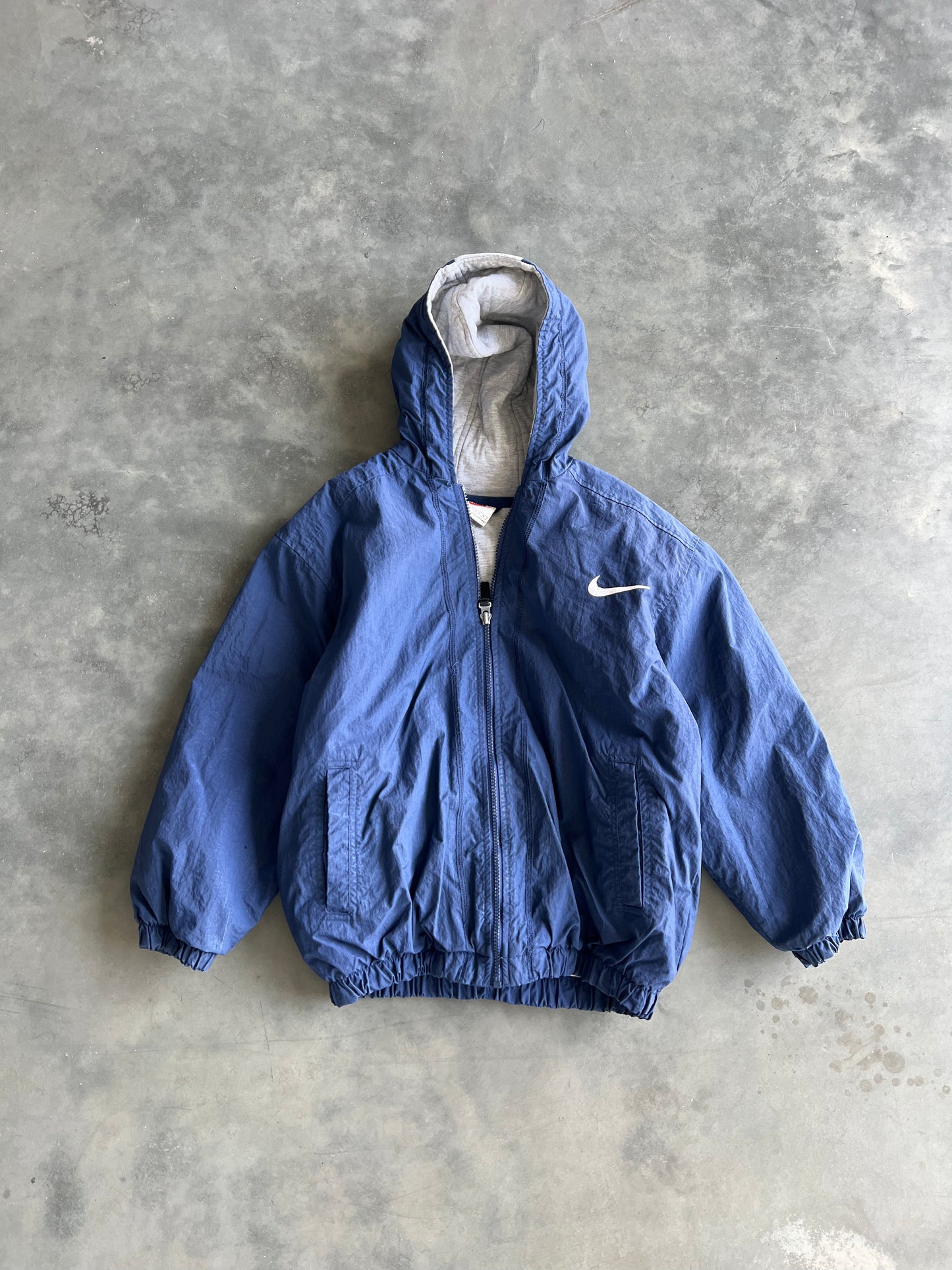 Vintage Navy Blue Nike Swoosh Jacket - YM