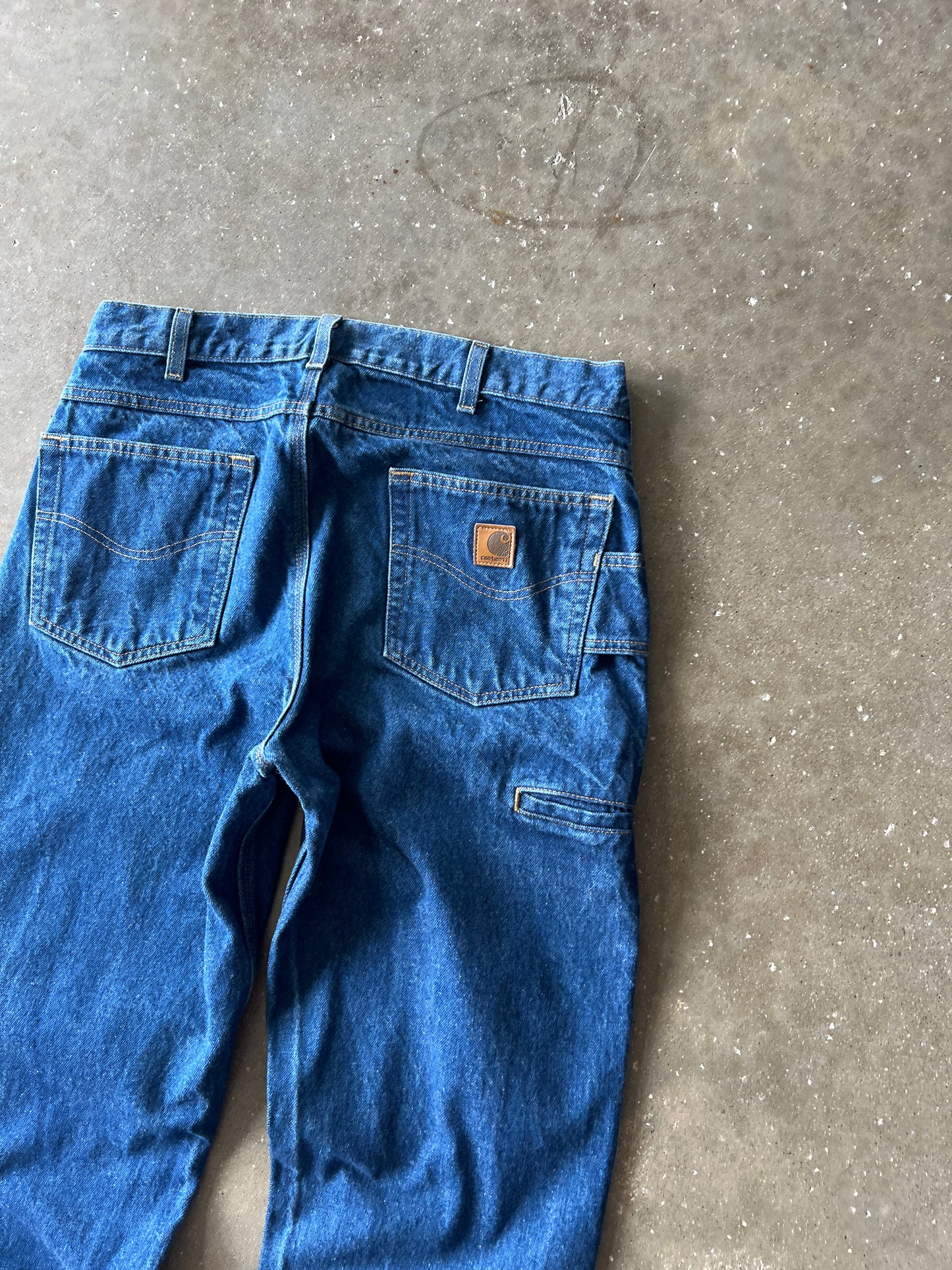 Vintage Dark Blue Carhartt Carpenter Pants - 34x34