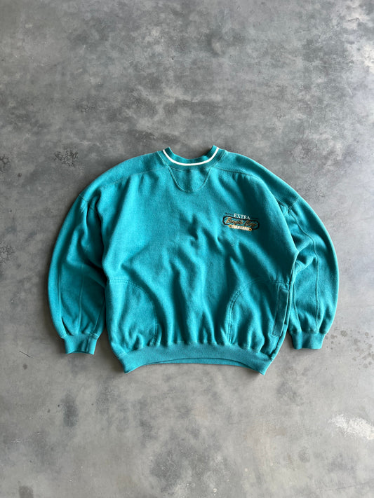 Vintage Teal Blue Buggle Boy Sweatshirt - L